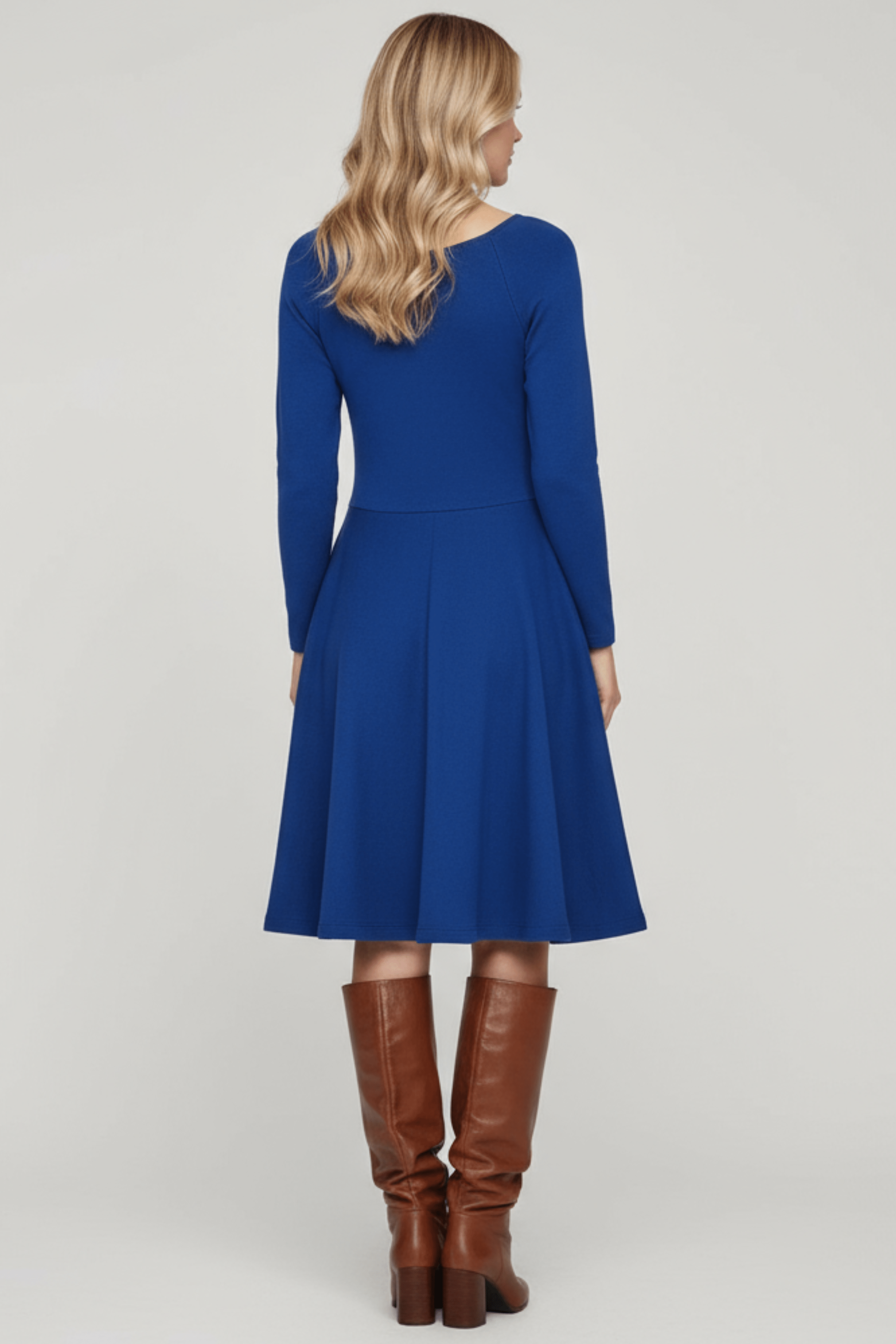 Vestido azul de punto con collar Lolitas&L - lolitasyl.com