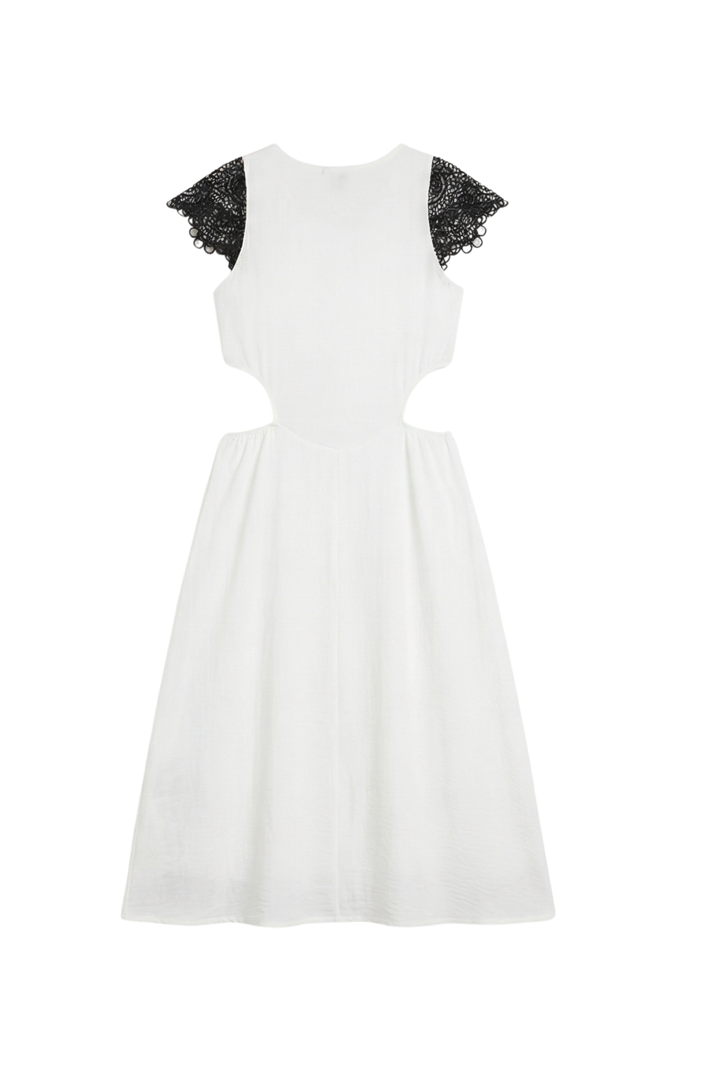 Vestido blanco largo bordado corazones con mangas de grogre Lolitas&L