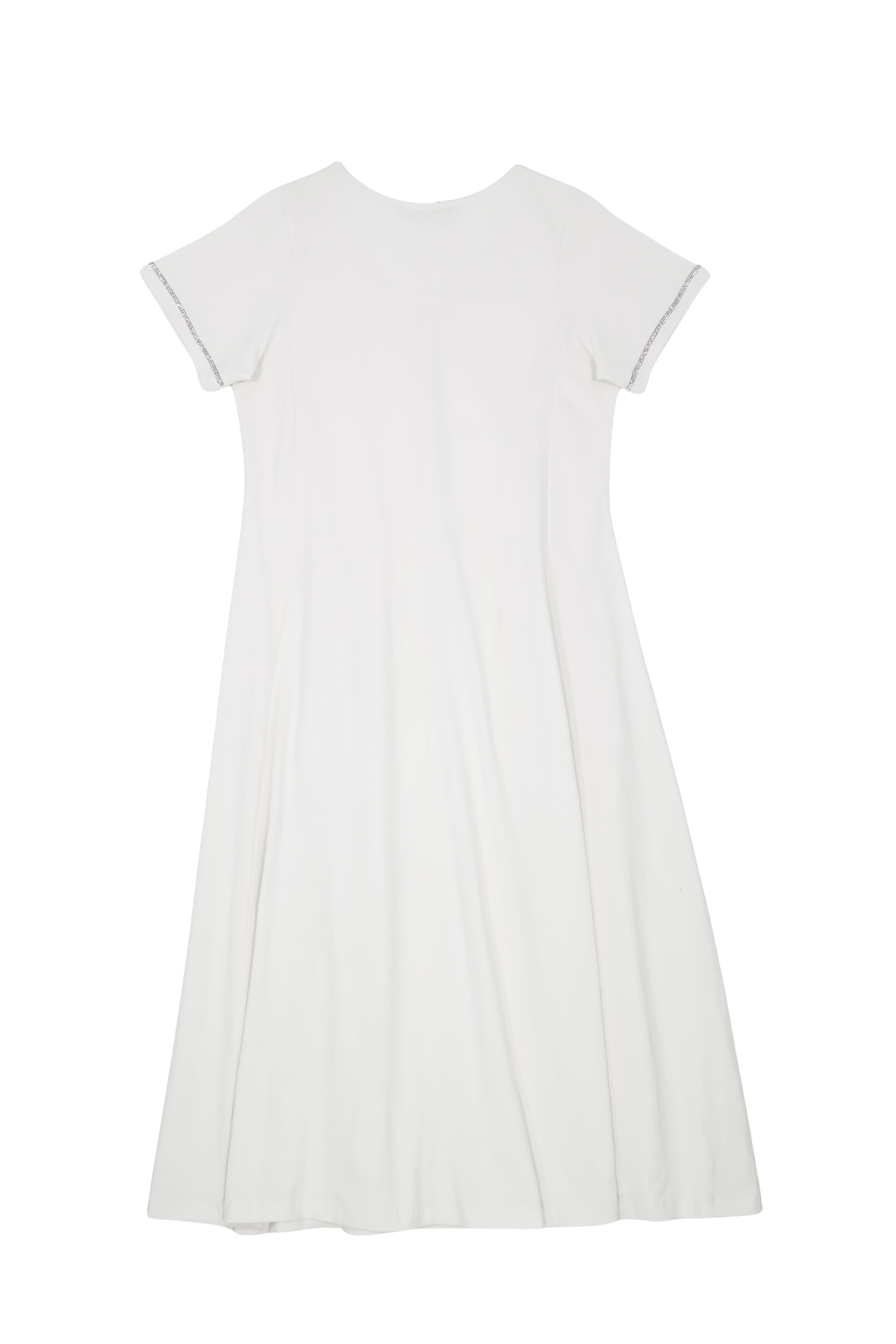 Vestido blanco largo con tira de lourex en el centro Lolitas&L - lolitasyl.com