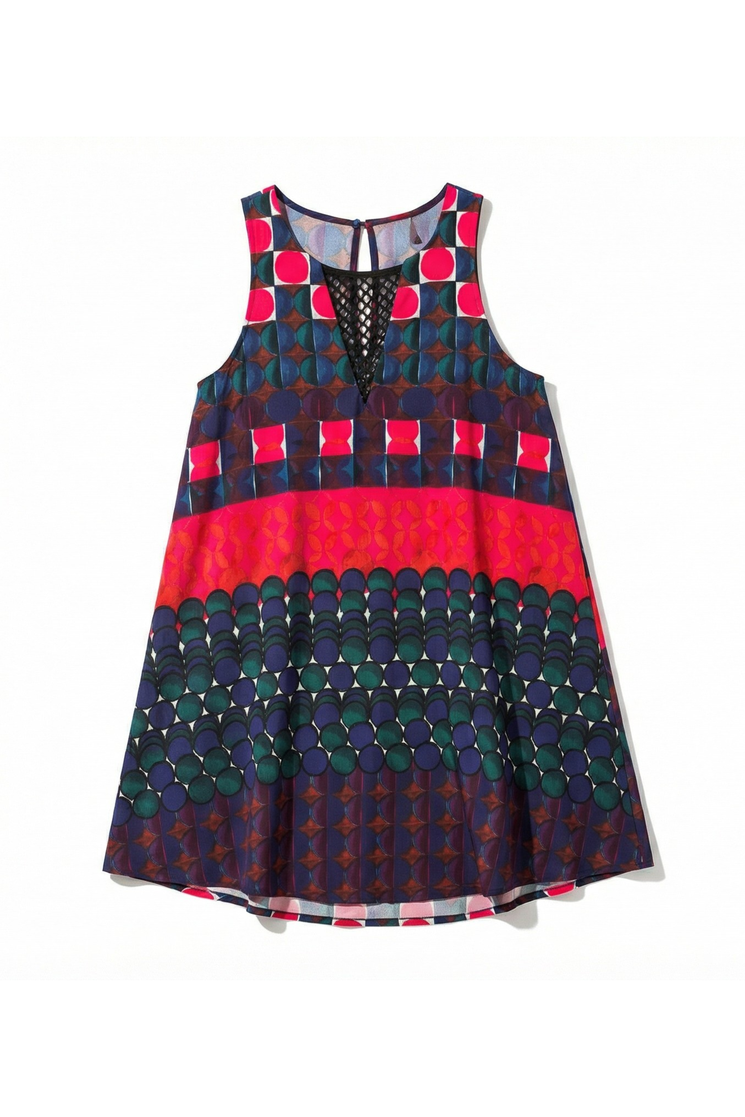 Vestido corto estampado Geometrico escote red LolitasyL