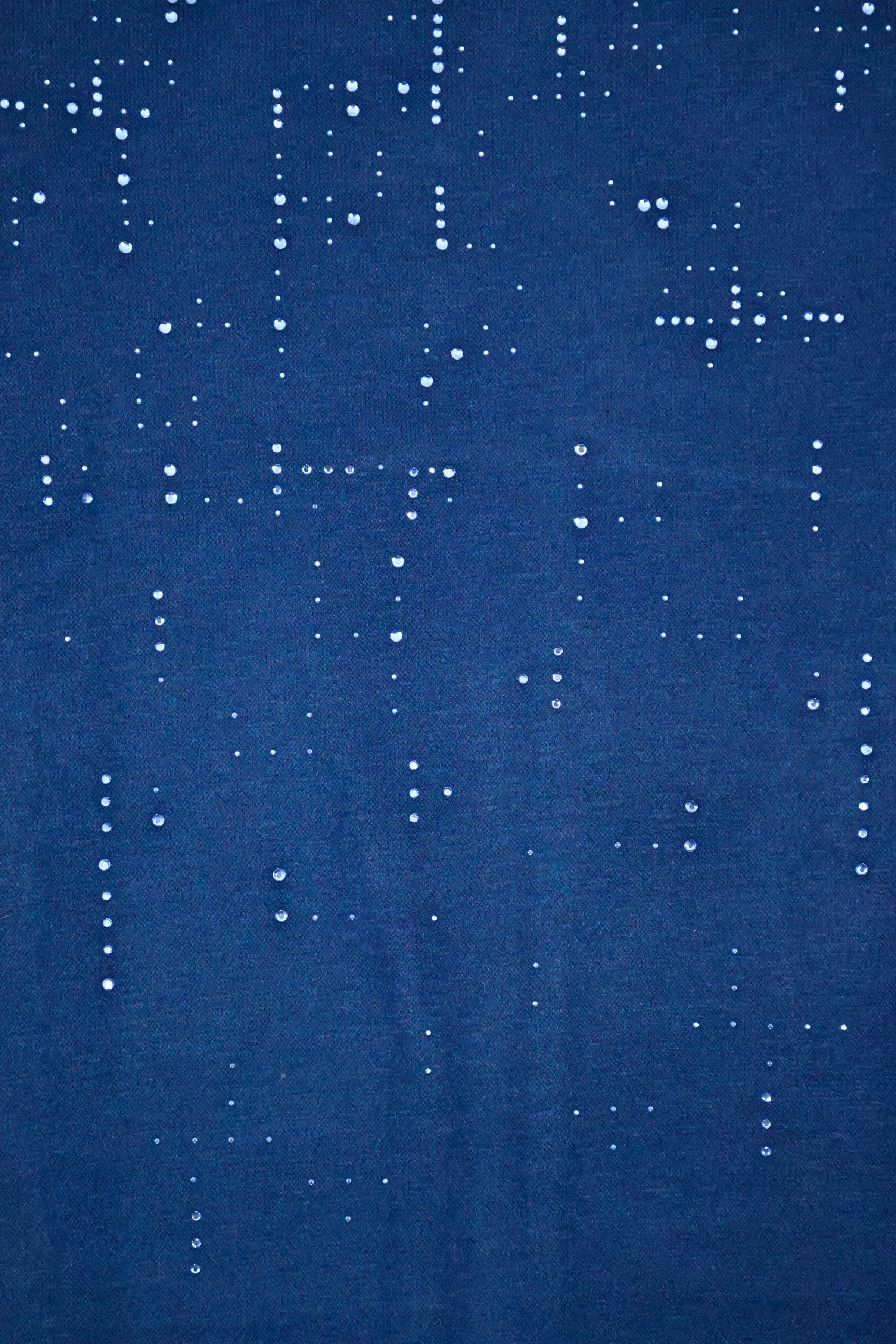 Vestido de punto azul con strass cuello alto Lolitas&L - lolitasyl.com