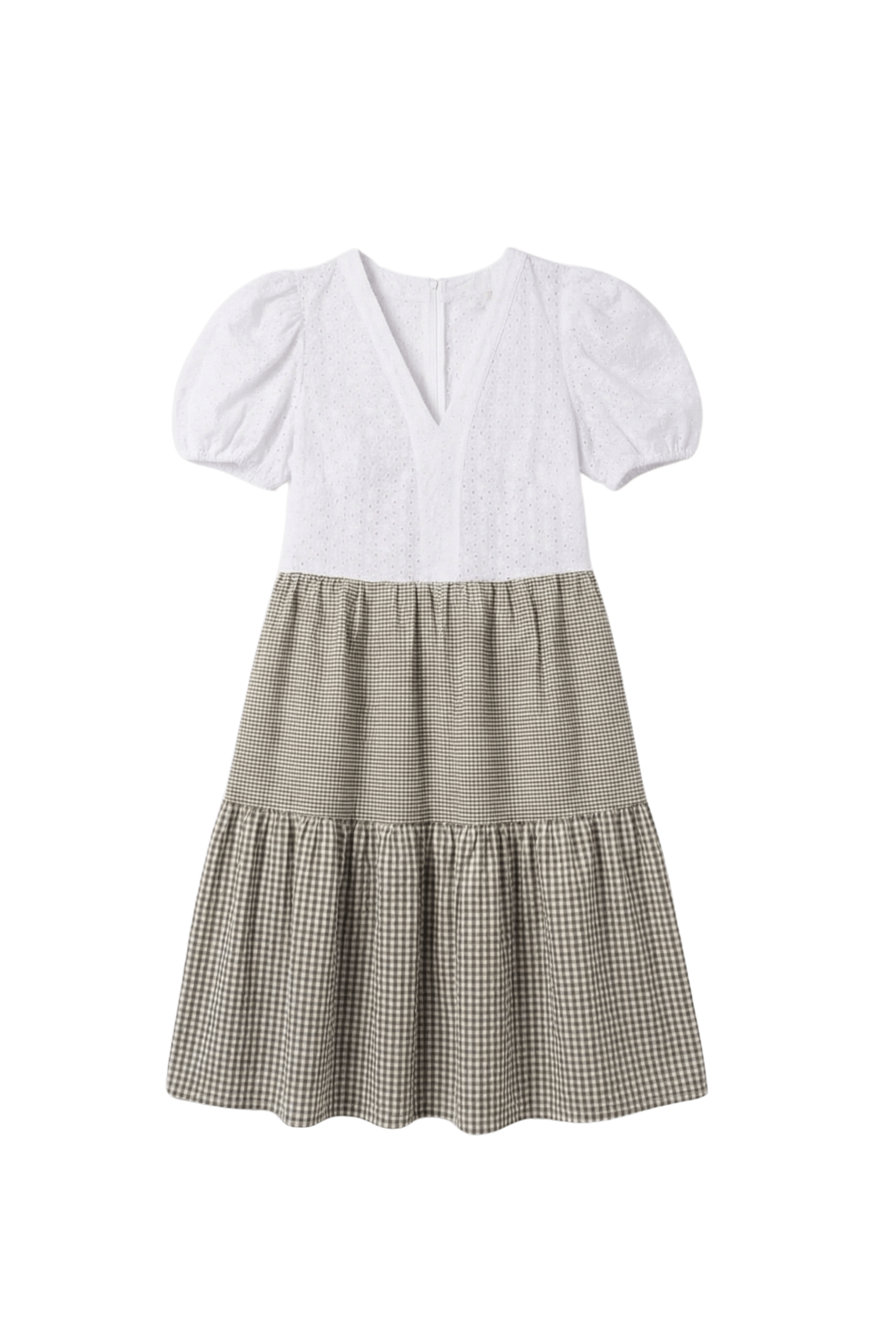 Vestido dos piezas bordado ingles y vichy Lolitas&L - lolitasyl.com