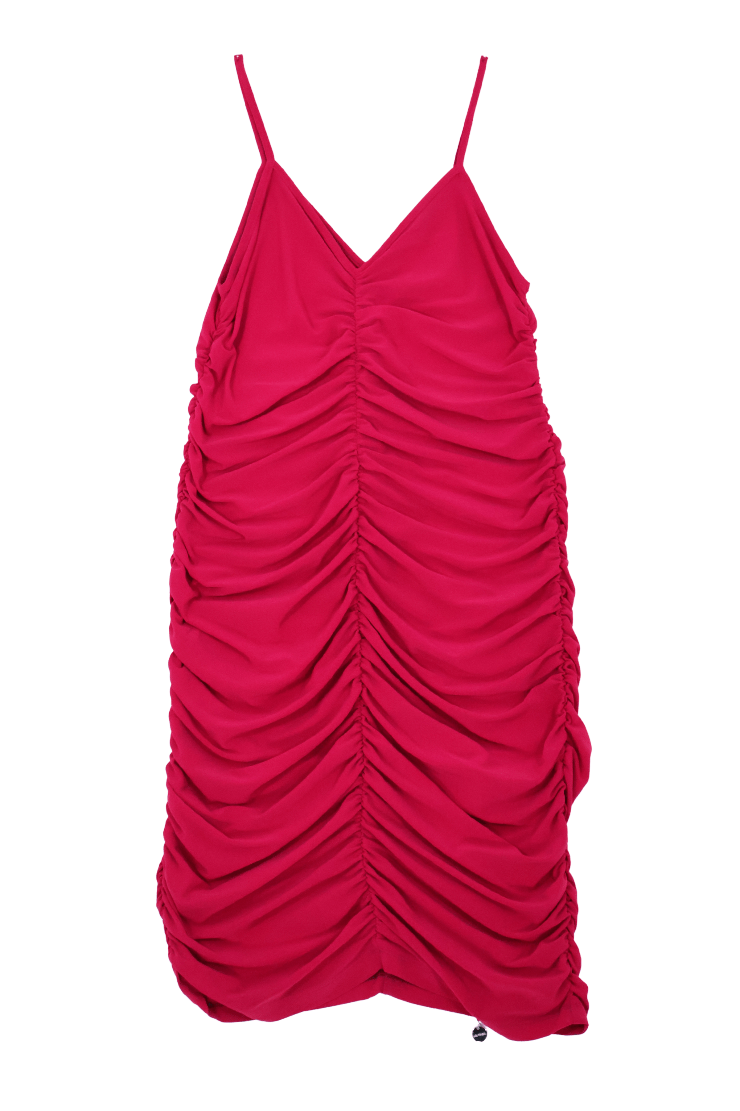 Vestido fucsia corto tirantes frunce con torera LolitasyL - lolitasyl.com