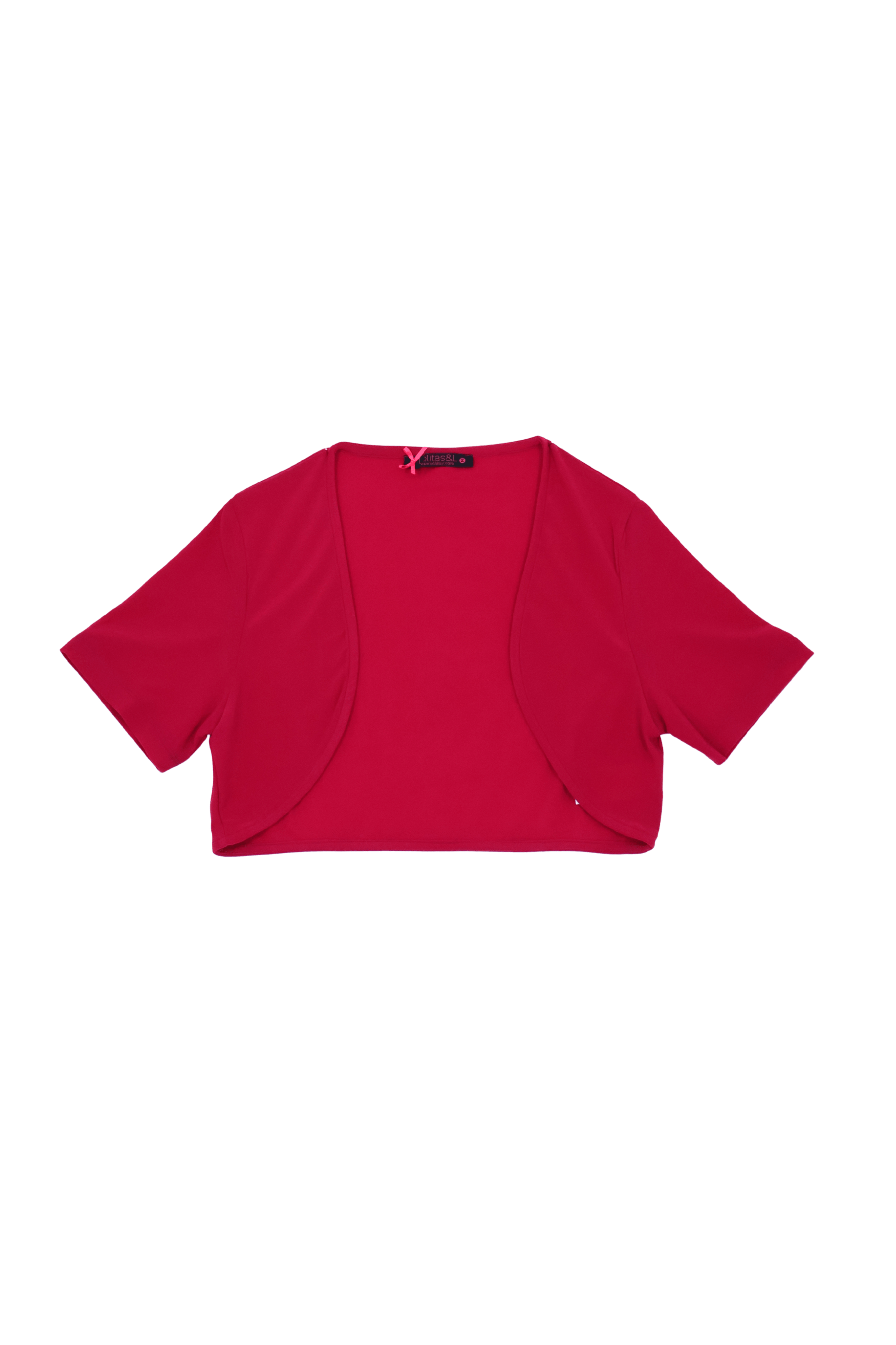 Vestido fucsia corto tirantes frunce con torera LolitasyL - lolitasyl.com