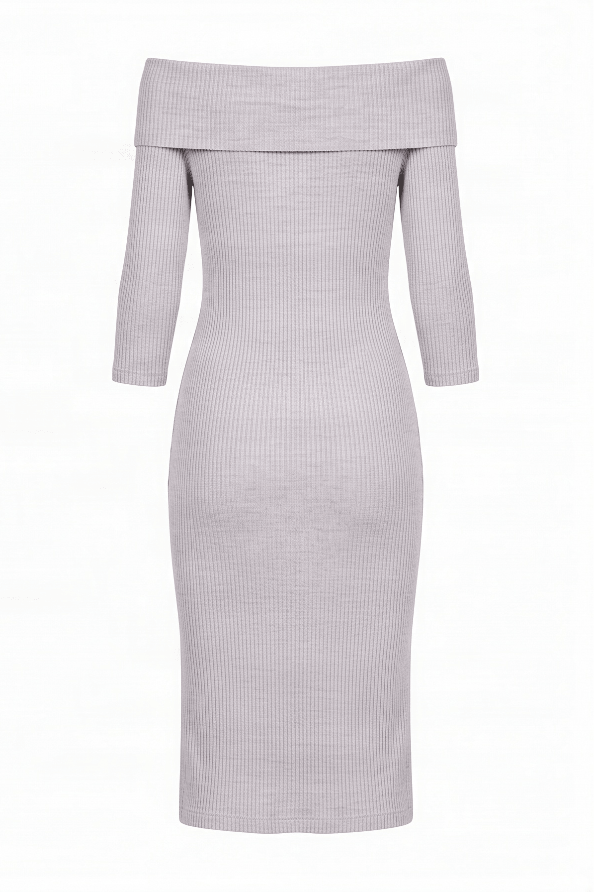Vestido gris punto jacquard largo palabra de honor Lolitas&L - lolitasyl.com