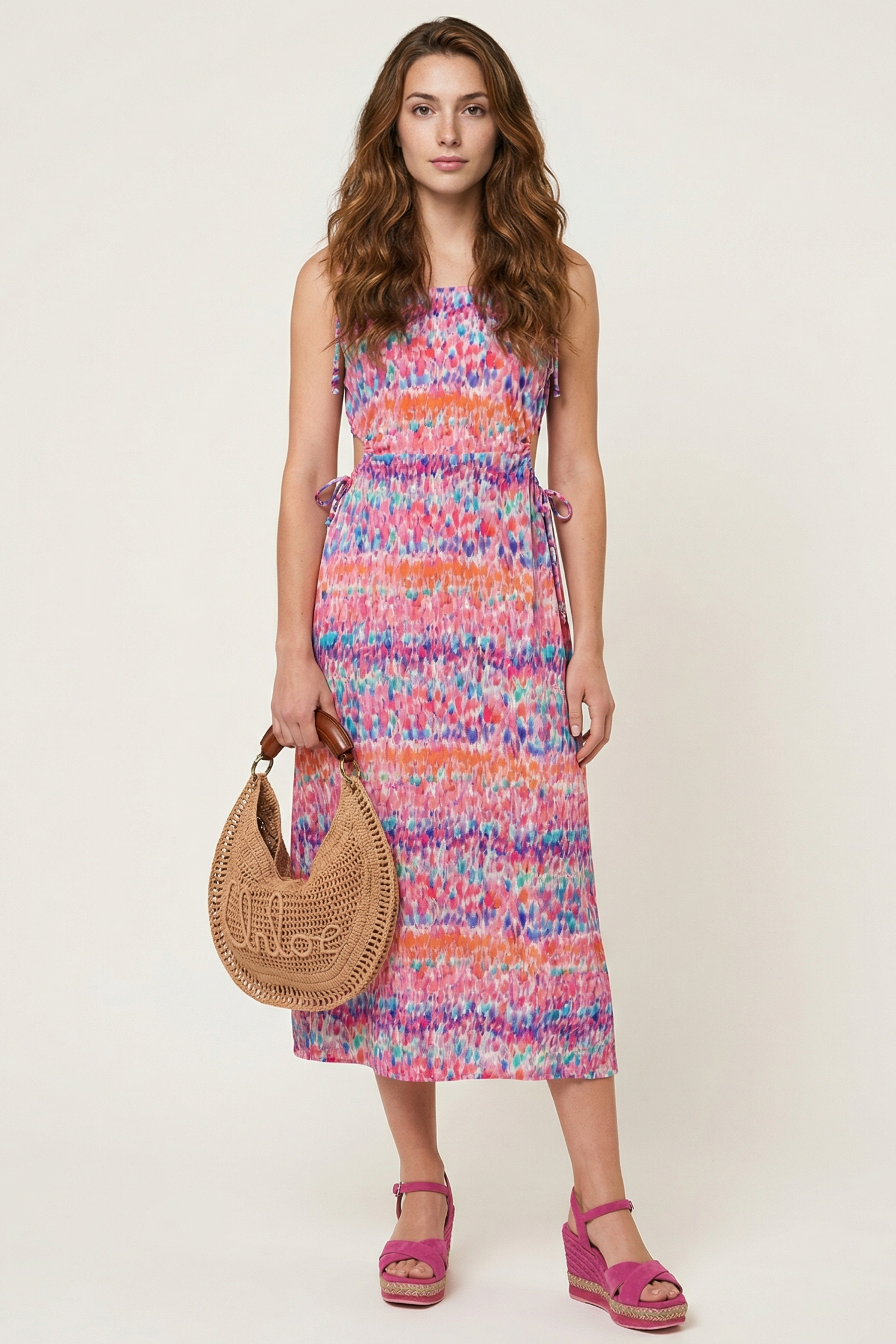 Vestido largo estampado Water Colour abertura en los costados Lolitas&L