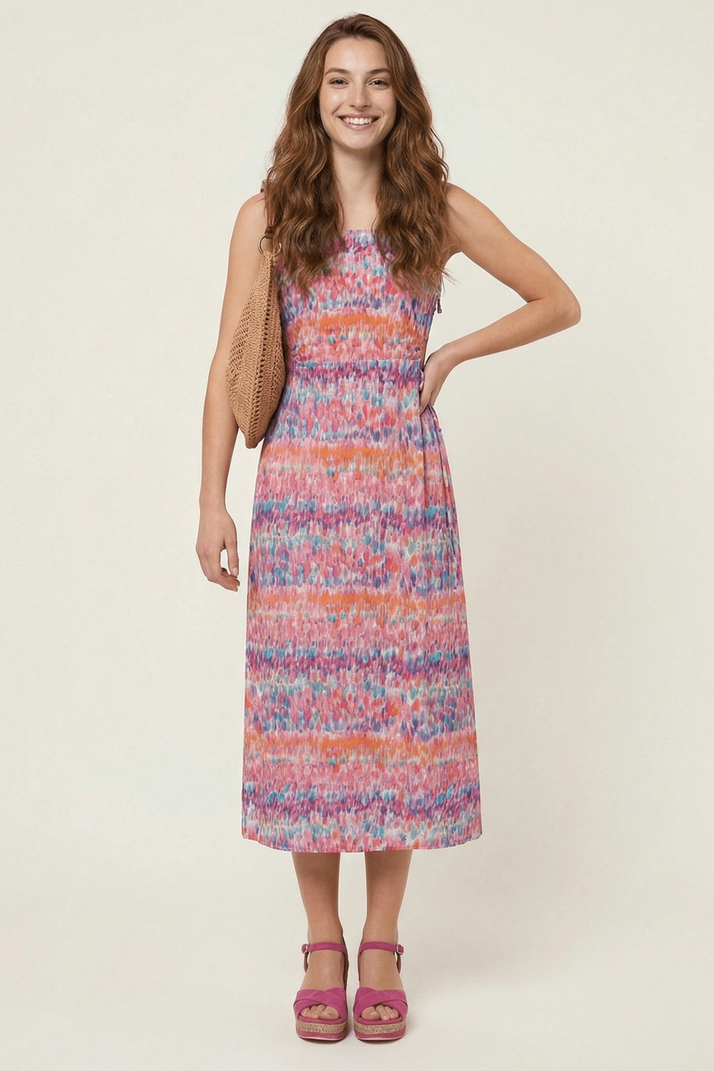 Vestido largo estampado Water Colour abertura en los costados Lolitas&L - lolitasyl.com