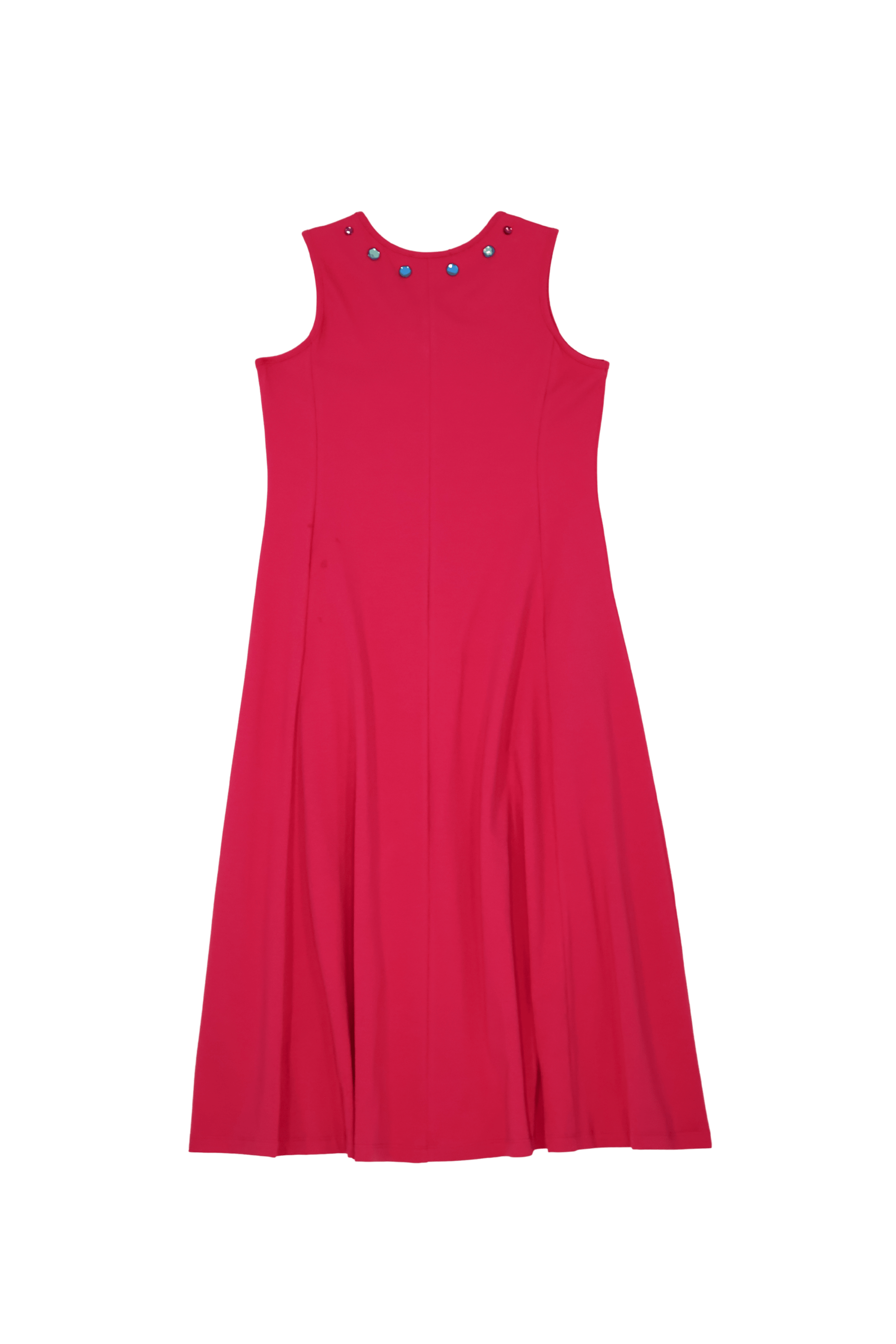 Vestido largo fucsia con pedreria en el escote Lolitas&L - lolitasyl.com