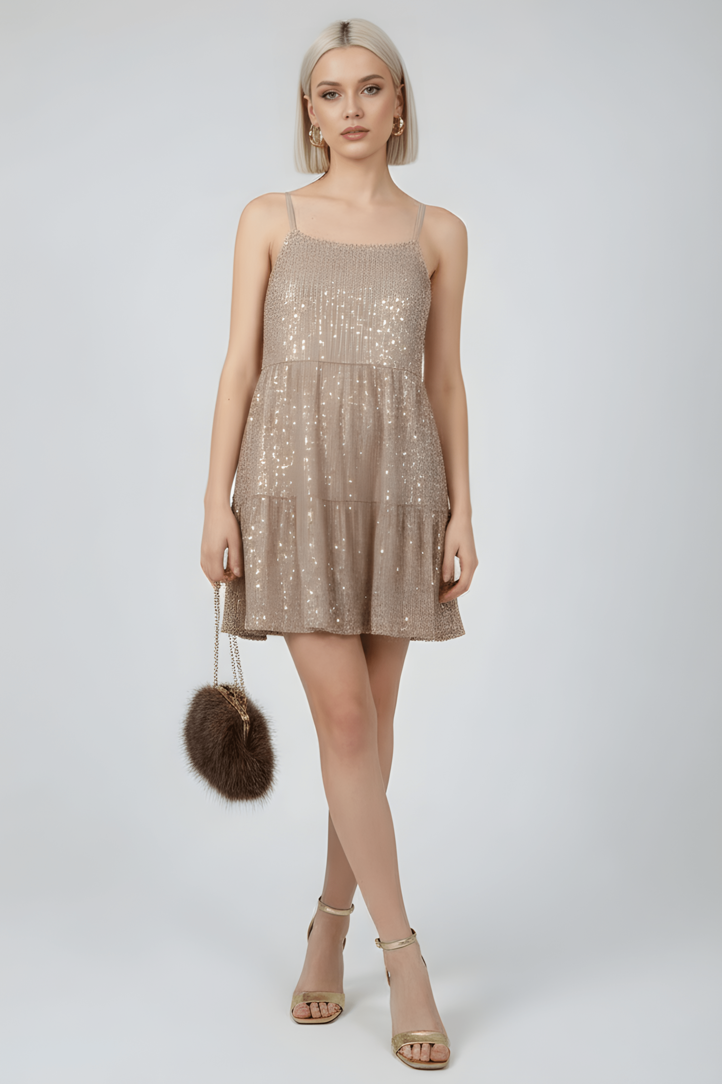 Vestido lentejuelas acido con tirantes corto LolitasyL - lolitasyl.com