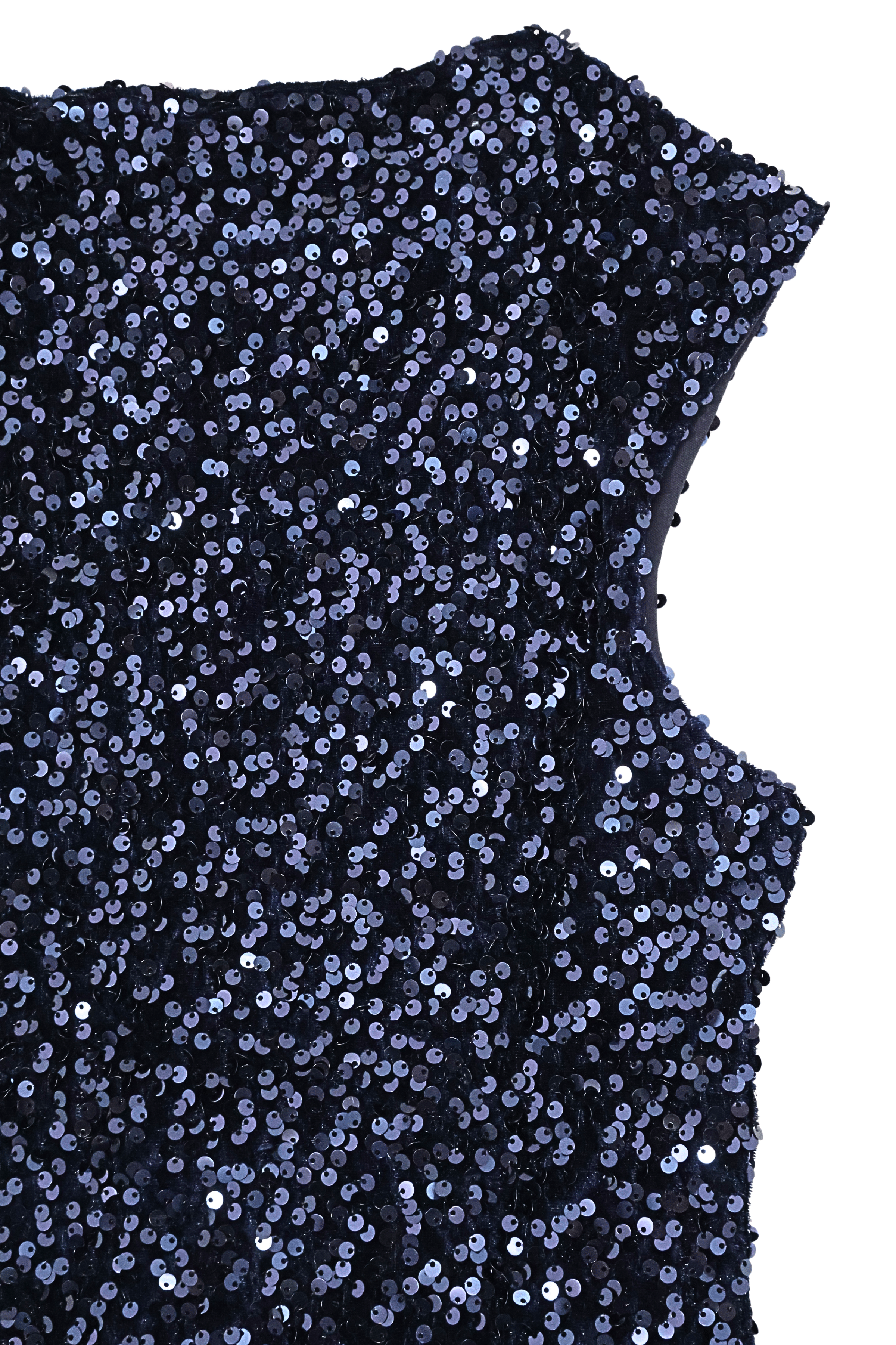 Vestido lentejuelas azul a la rodilla sin mangas Lolitas&L - lolitasyl.com