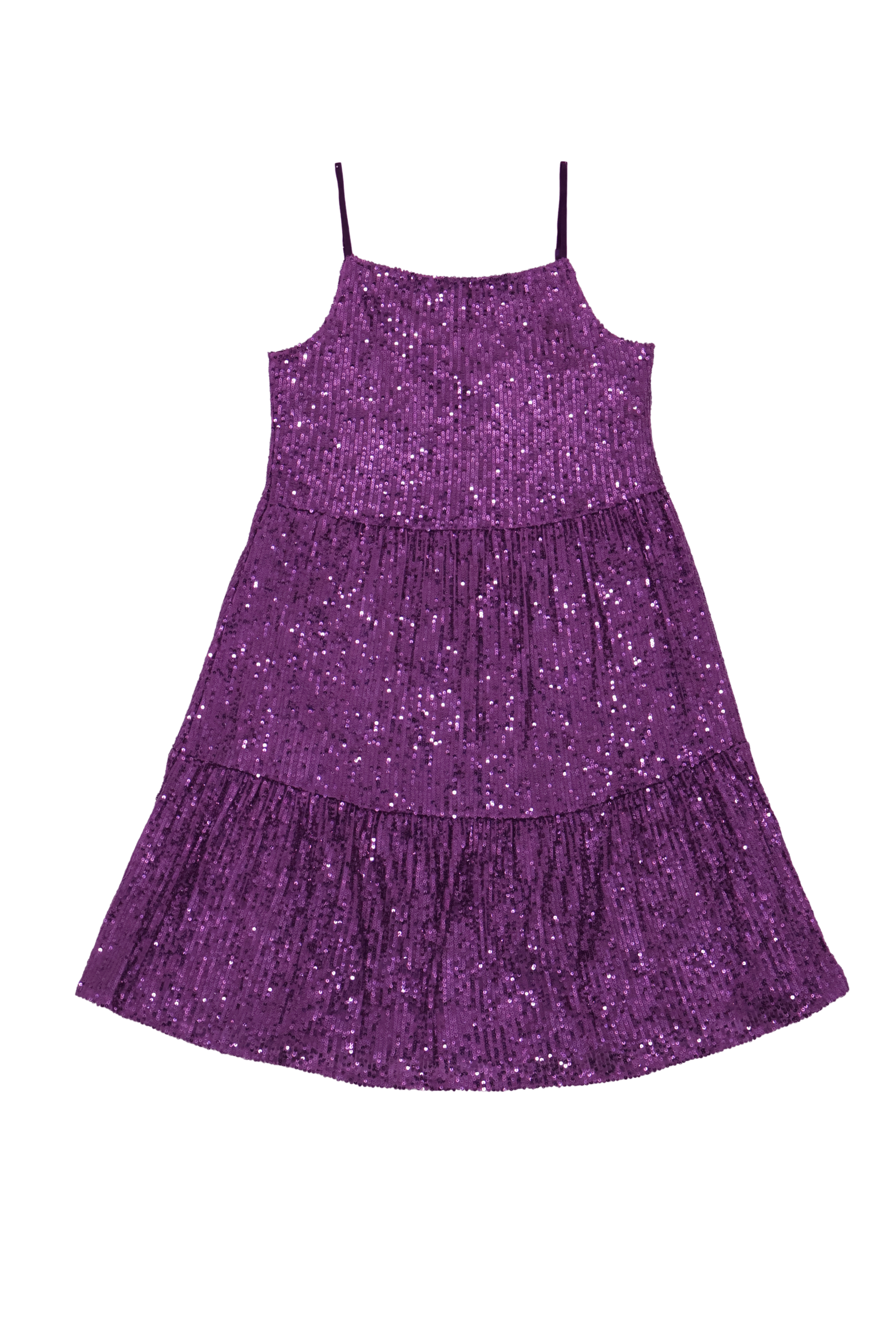 Vestido lentejuelas granate con tirantes corto LolitasyL - lolitasyl.com