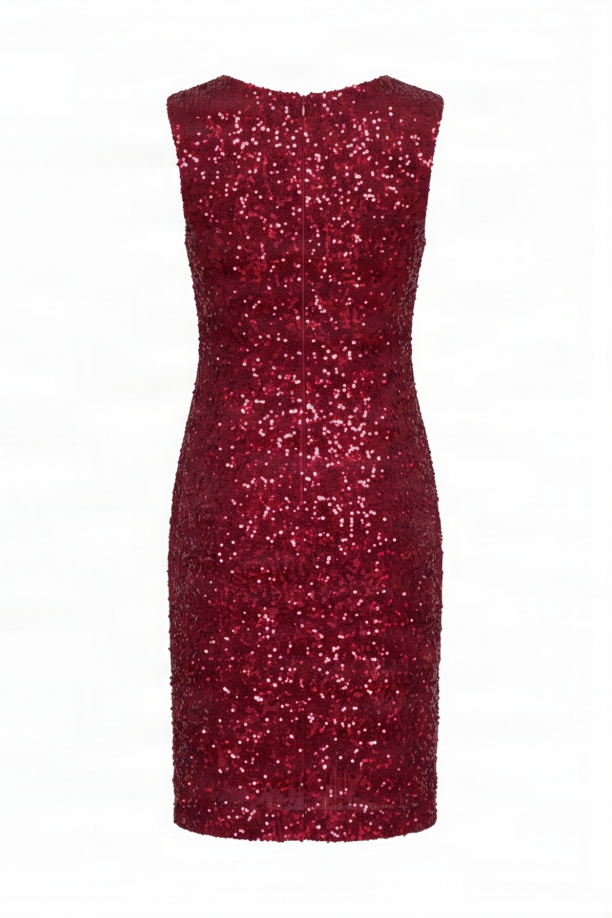Vestido lentejuelas granate a la rodilla sin mangas Lolitas&L