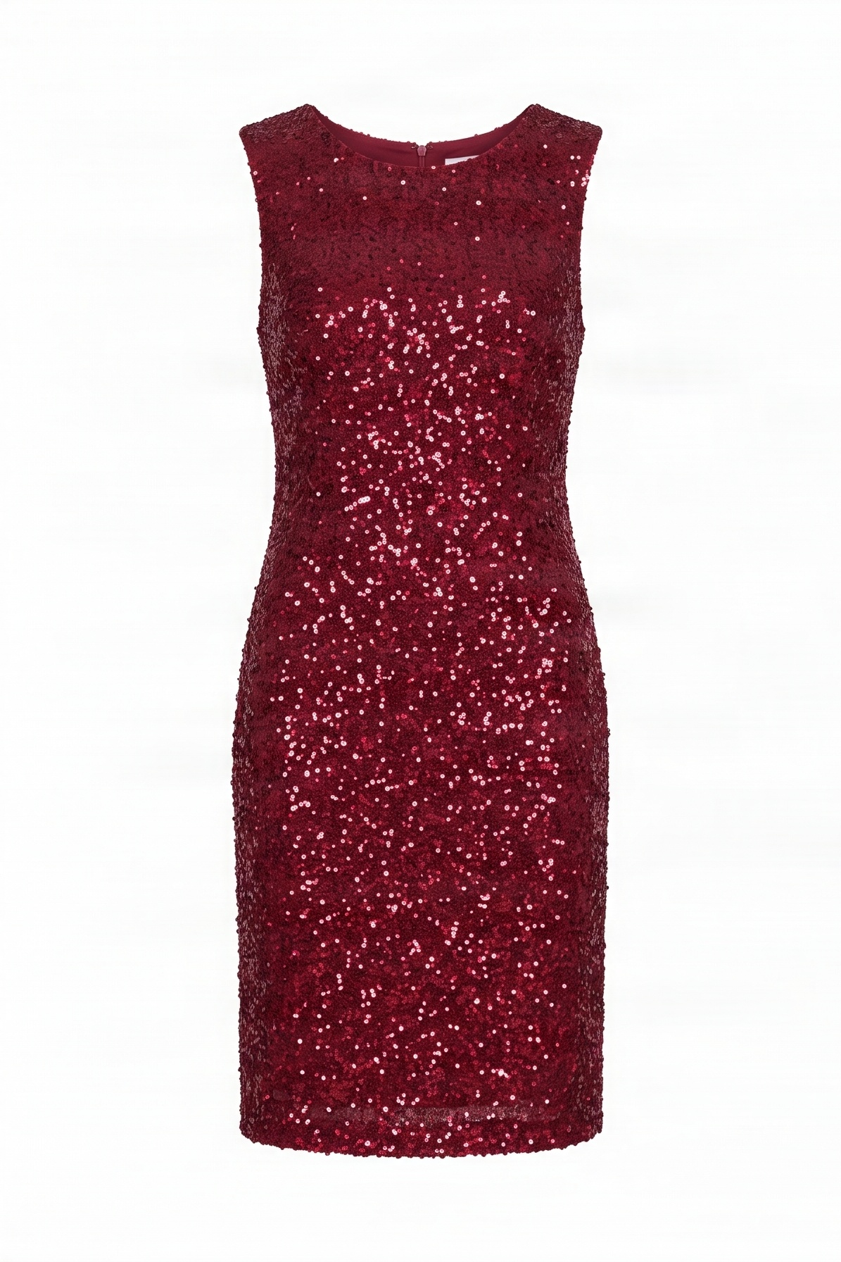 Vestido lentejuelas granate a la rodilla sin mangas Lolitas&L