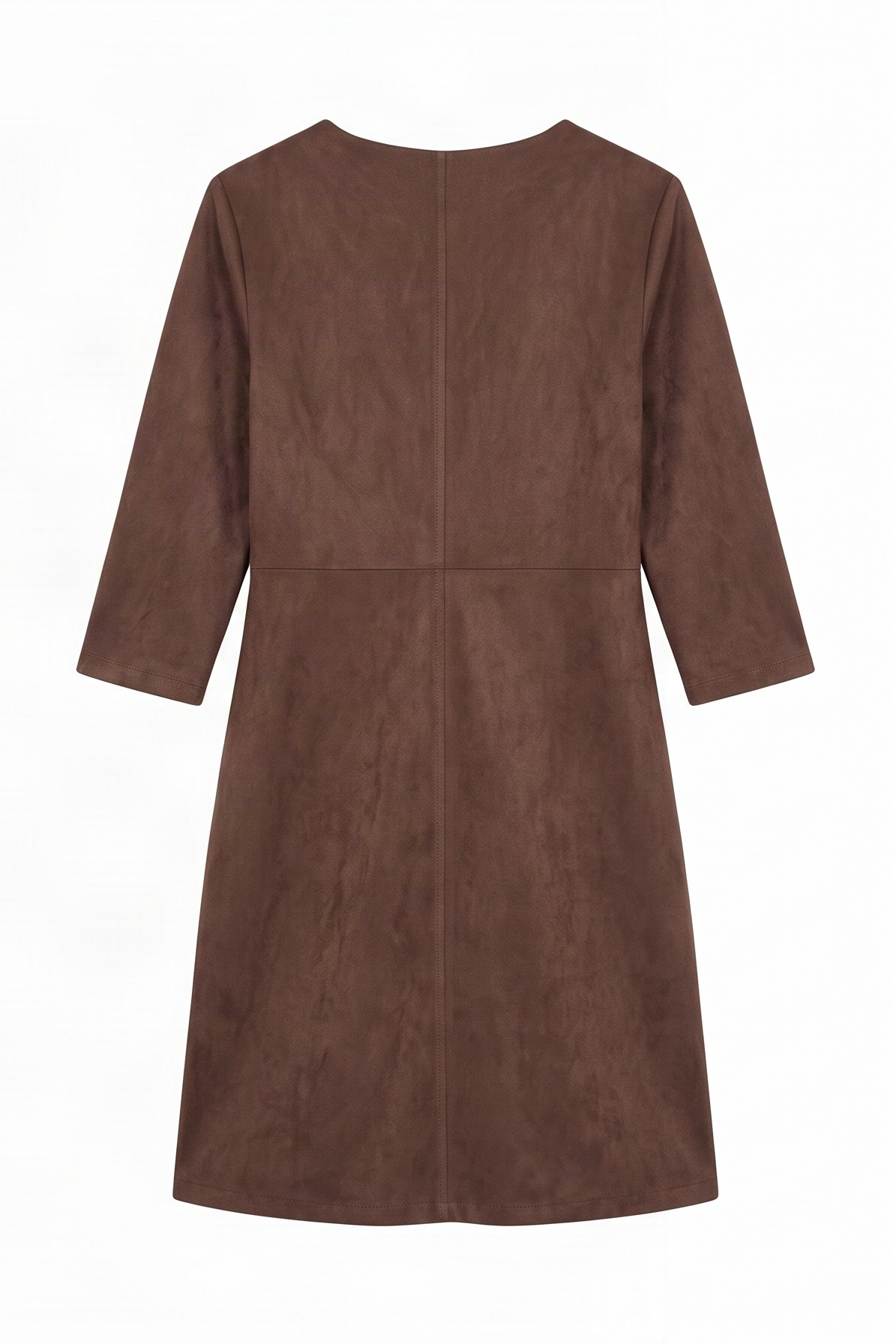 Vestido marron chocolate antelina escote en uve Lolitas&L
