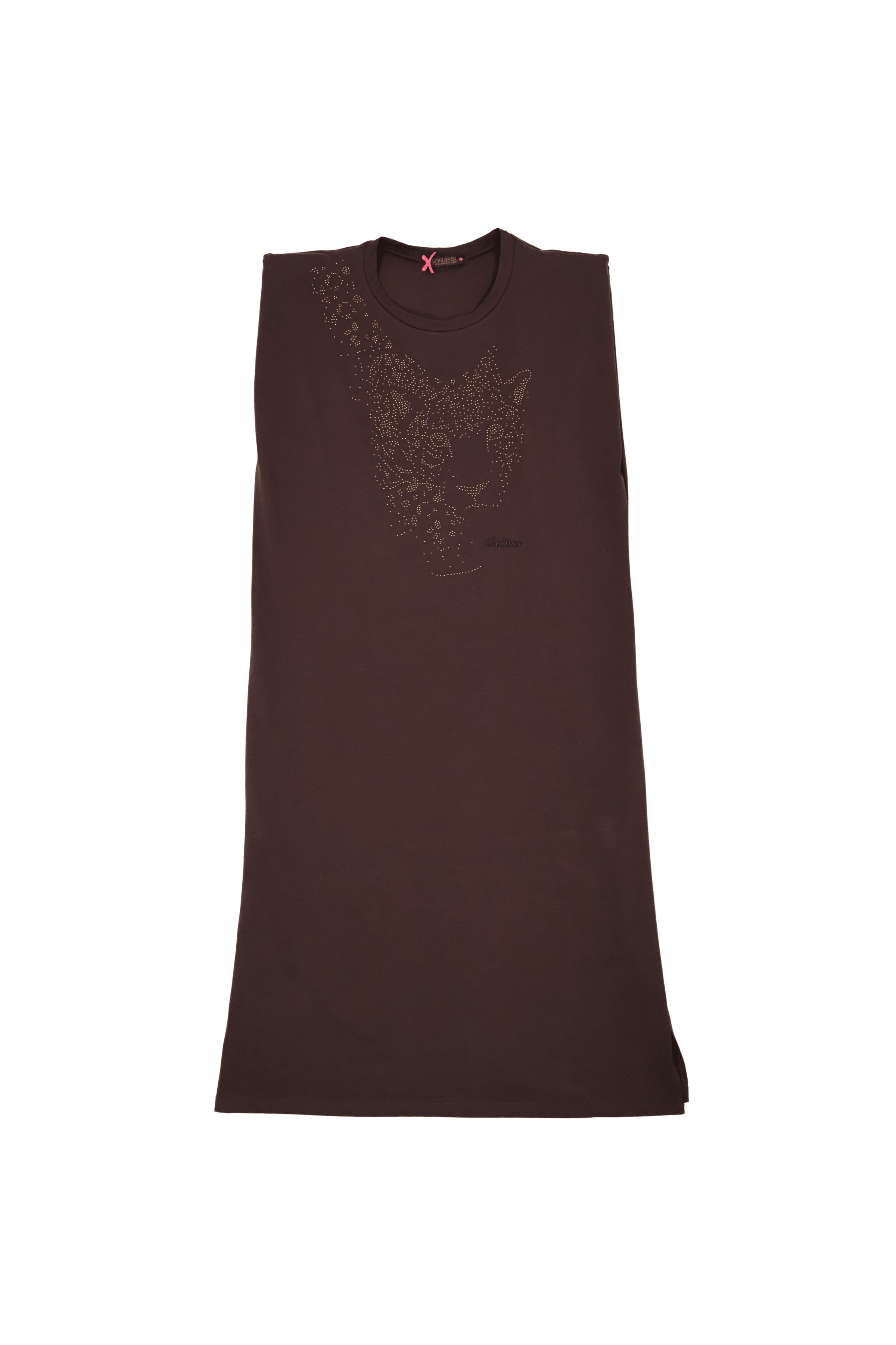Vestido marron strass tigre sin mangas Lolitas&L - lolitasyl.com