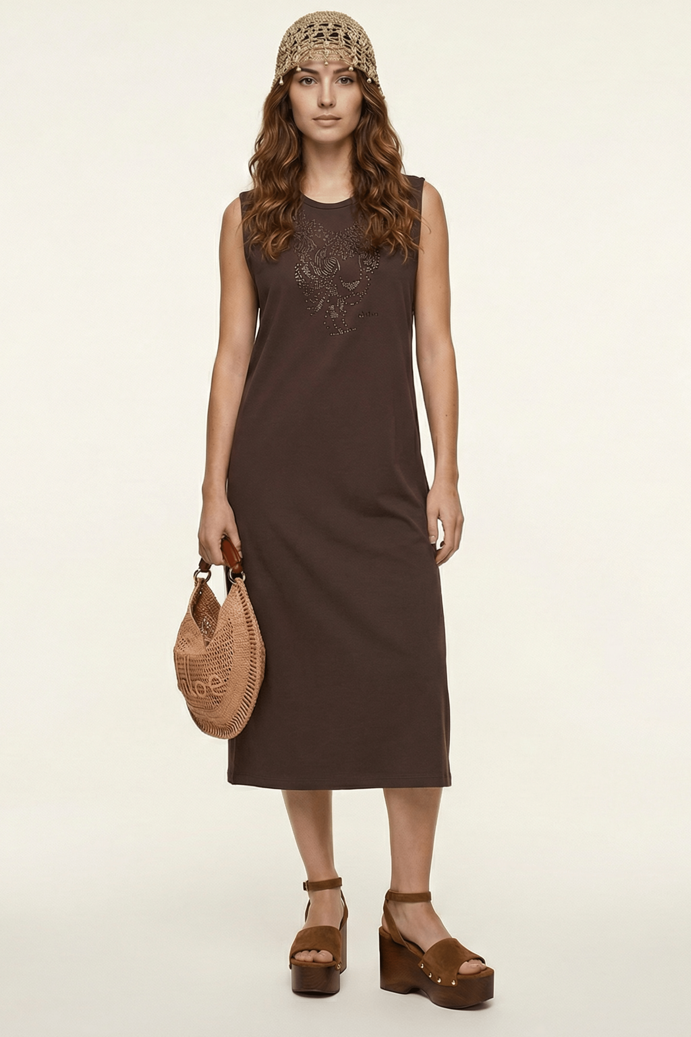 Vestido marron strass tigre sin mangas Lolitas&L - lolitasyl.com