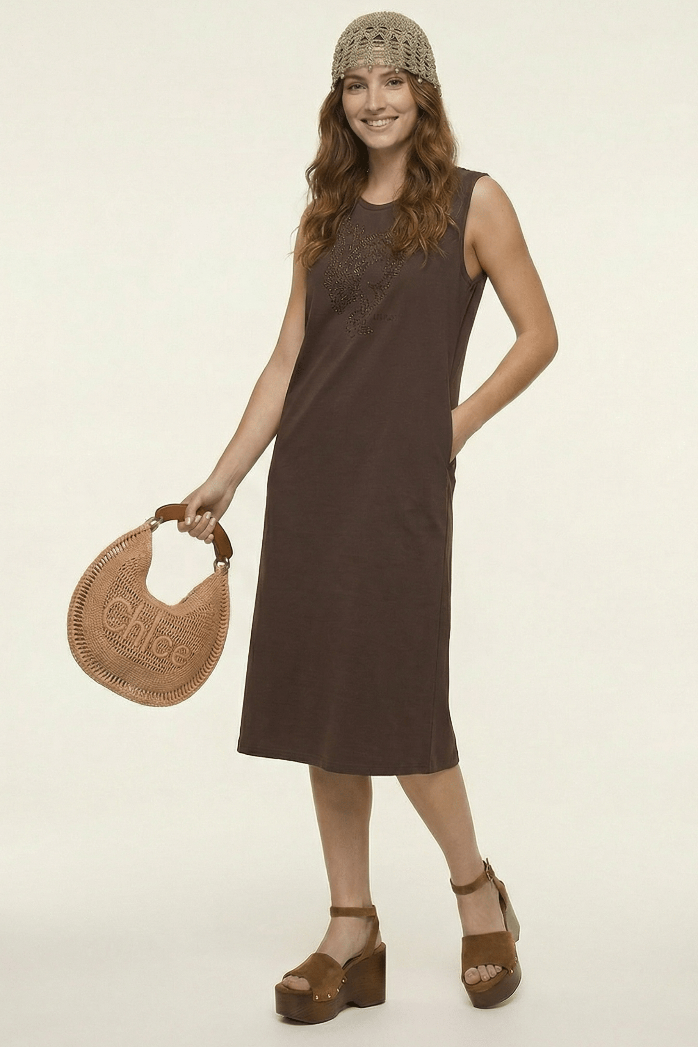 Vestido marron strass tigre sin mangas Lolitas&L - lolitasyl.com