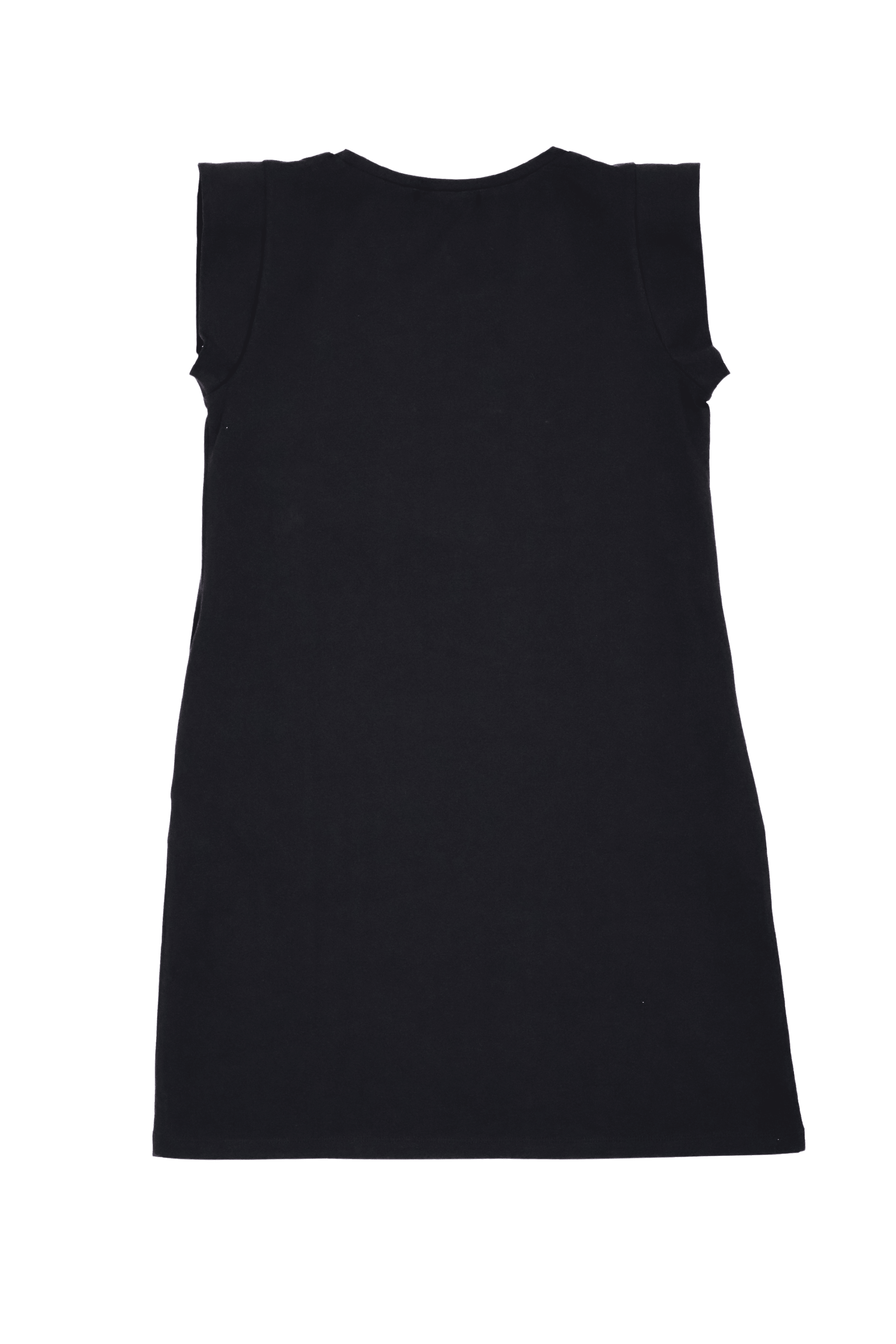 Vestido negro corto con bordado corazon pasamaneria Lolitas&L - lolitasyl.com
