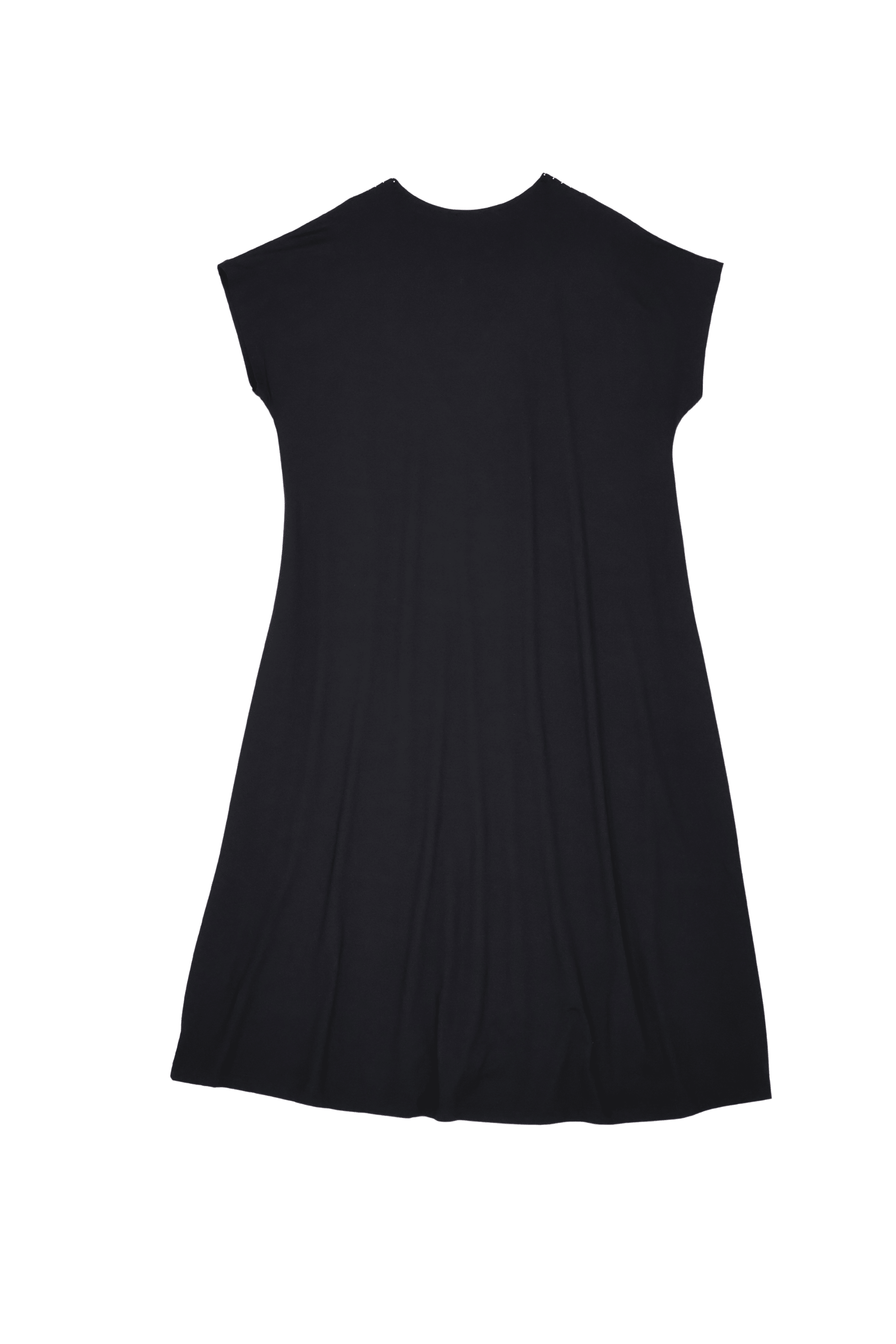 Vestido negro de algodon escote uve con recubierto Lolitas&L - lolitasyl.com