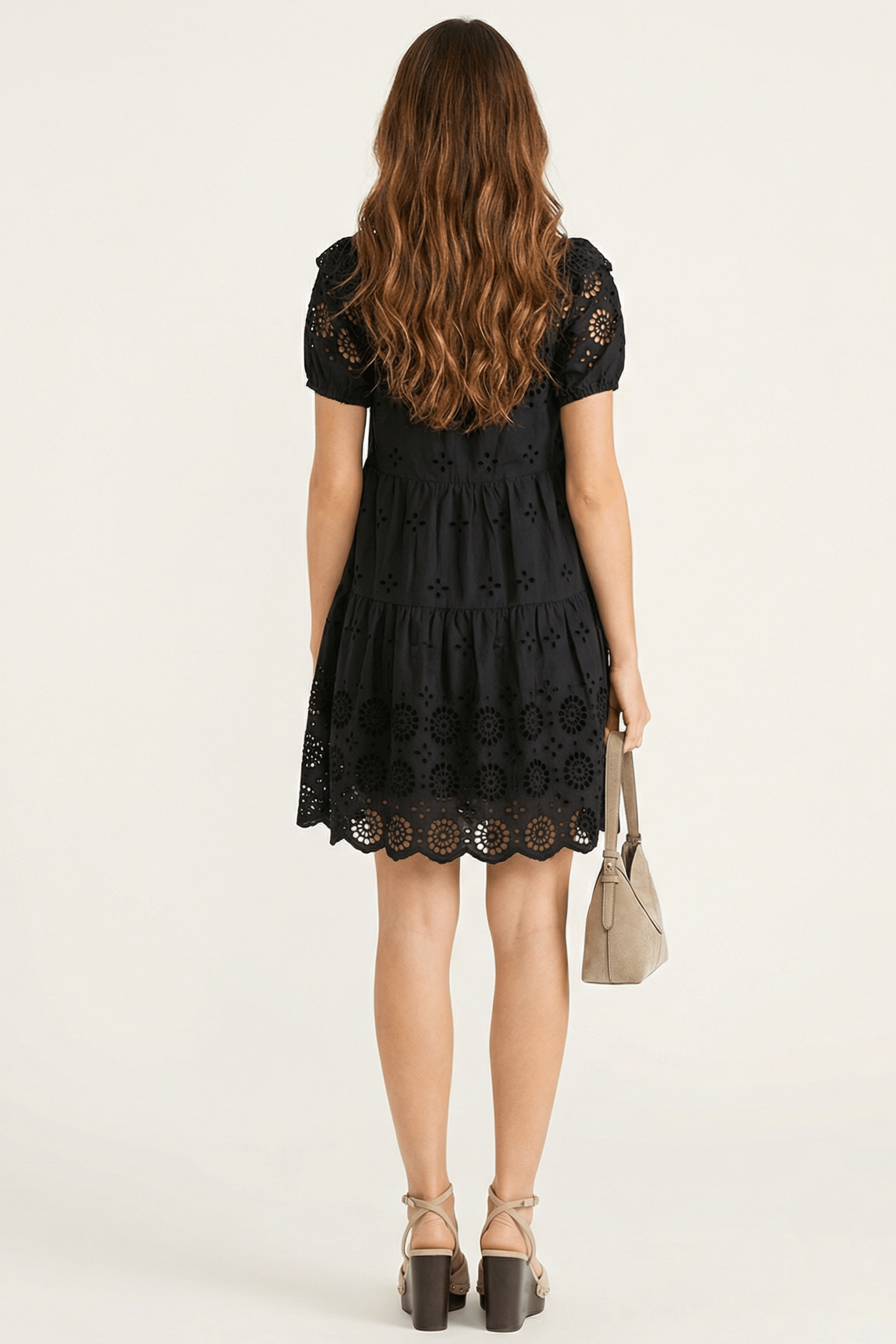 Vestido negro grogre corto escote palabra de honor Lolitas&L - lolitasyl.com