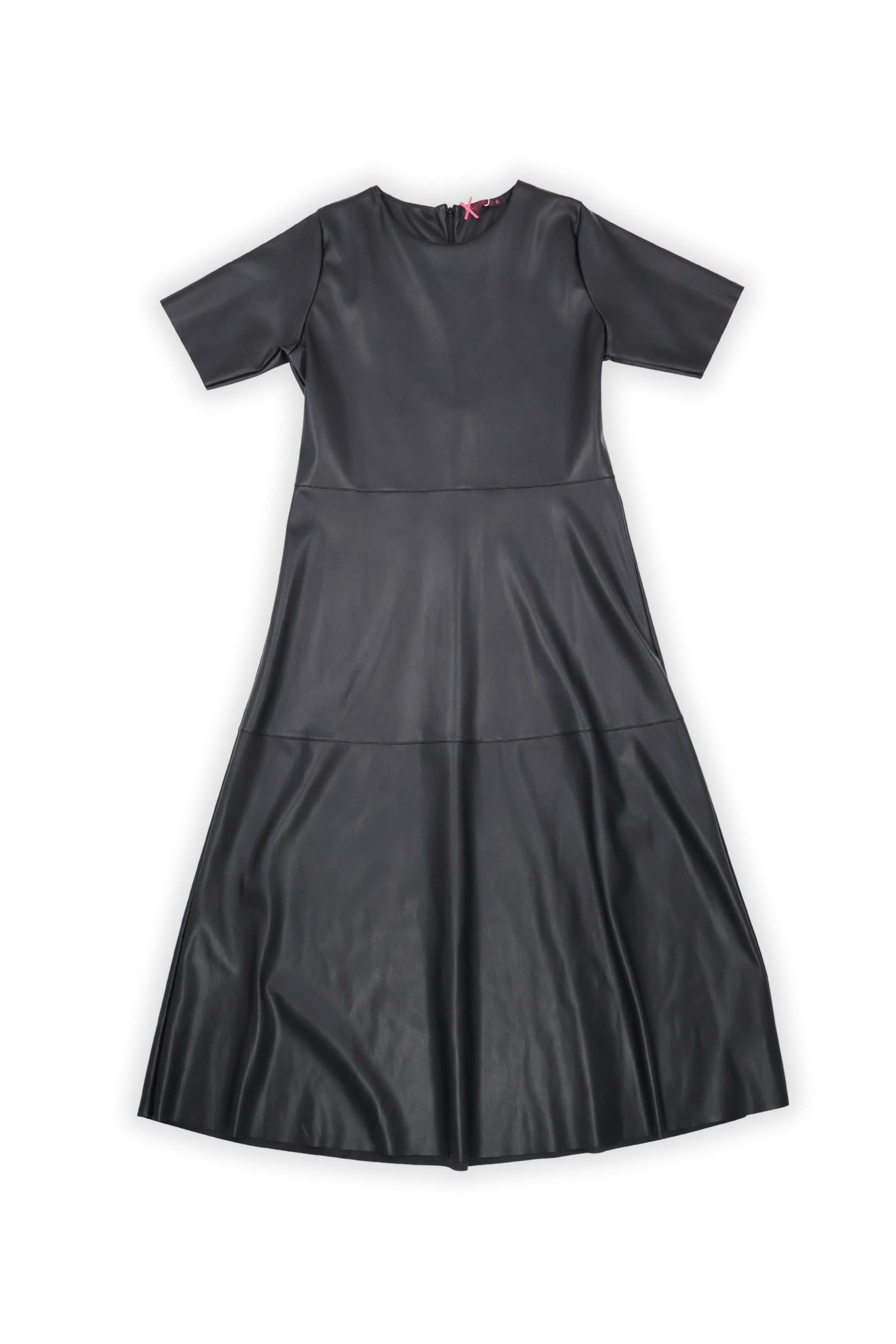 Vestido negro largo polipiel acampanado Lolitas&L - lolitasyl.com