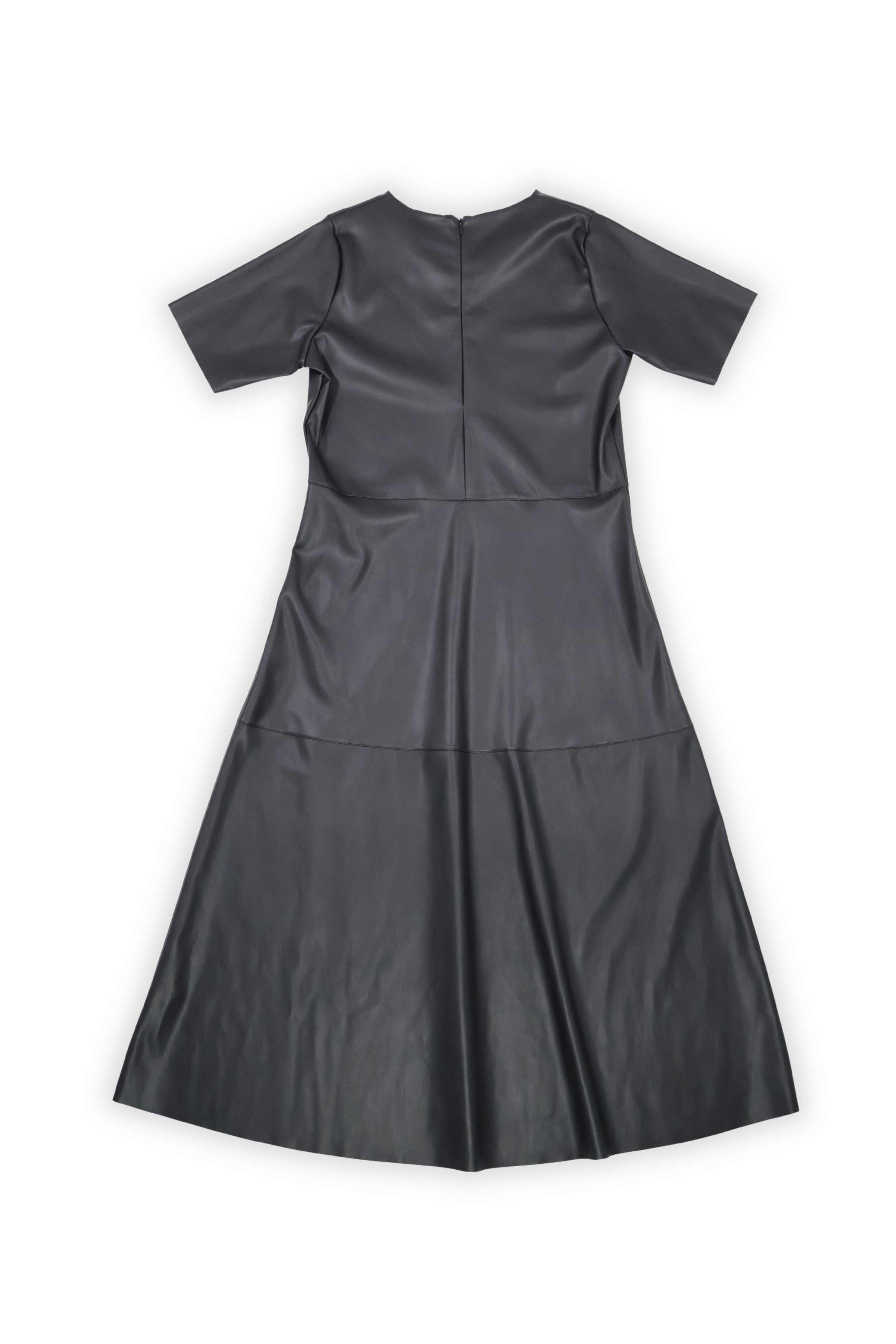 Vestido negro largo polipiel acampanado Lolitas&L - lolitasyl.com