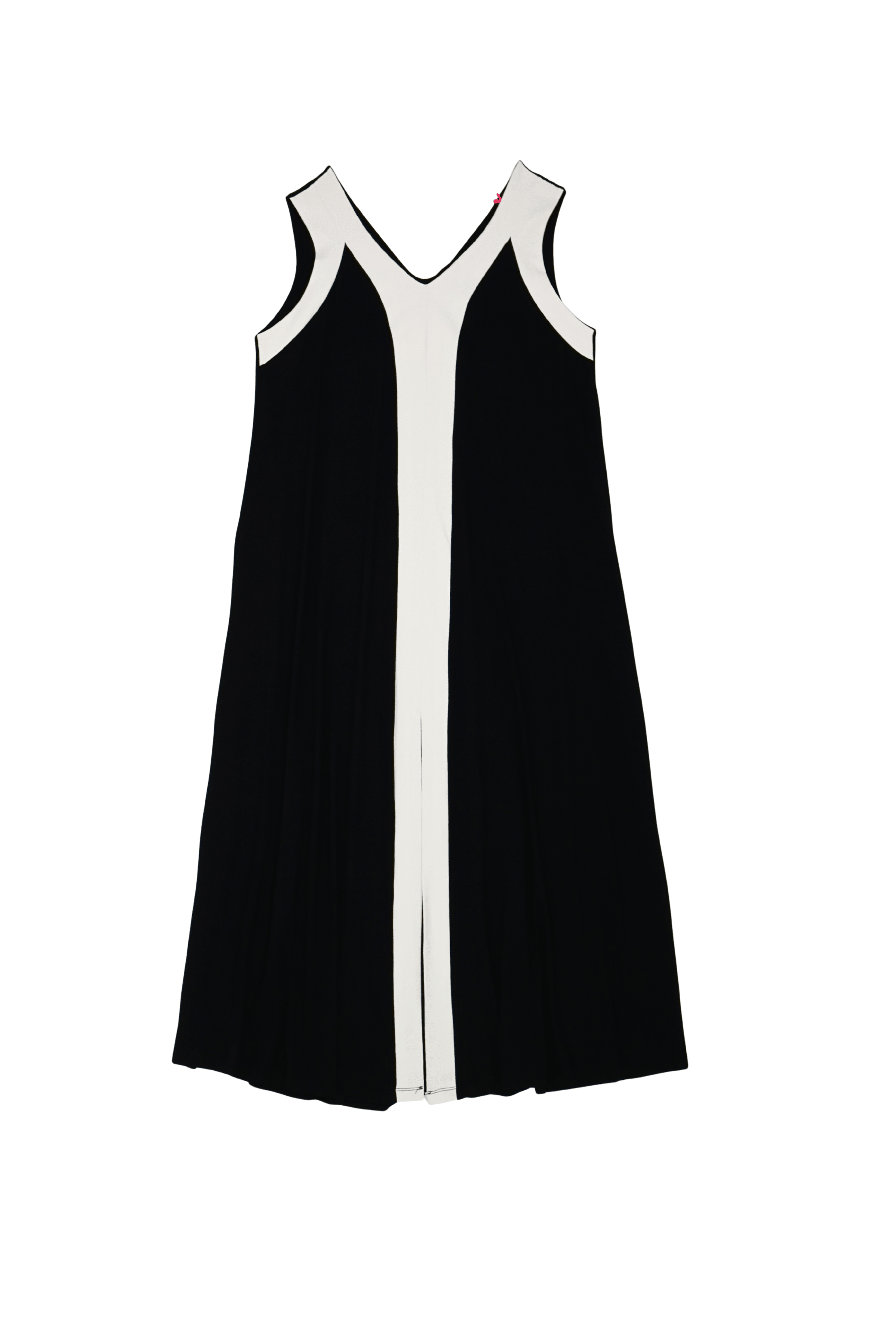 Vestido negro tirantes con corte contraste en el centro Lolitas&L - lolitasyl.com