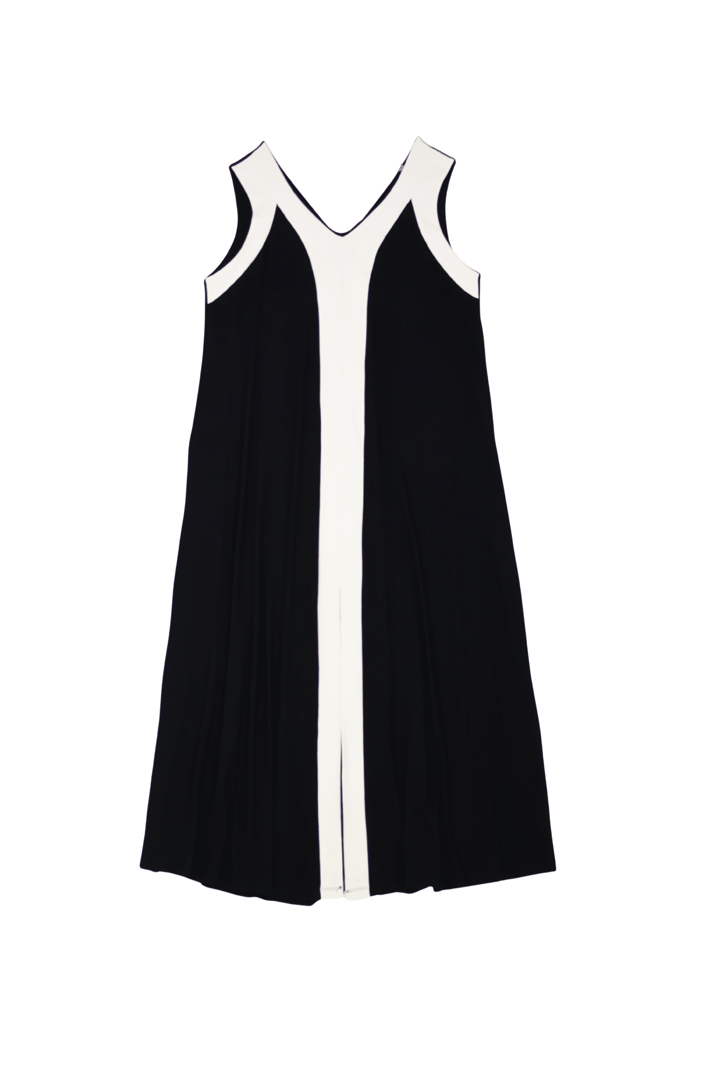 Vestido negro tirantes con corte contraste en el centro Lolitas&L - lolitasyl.com