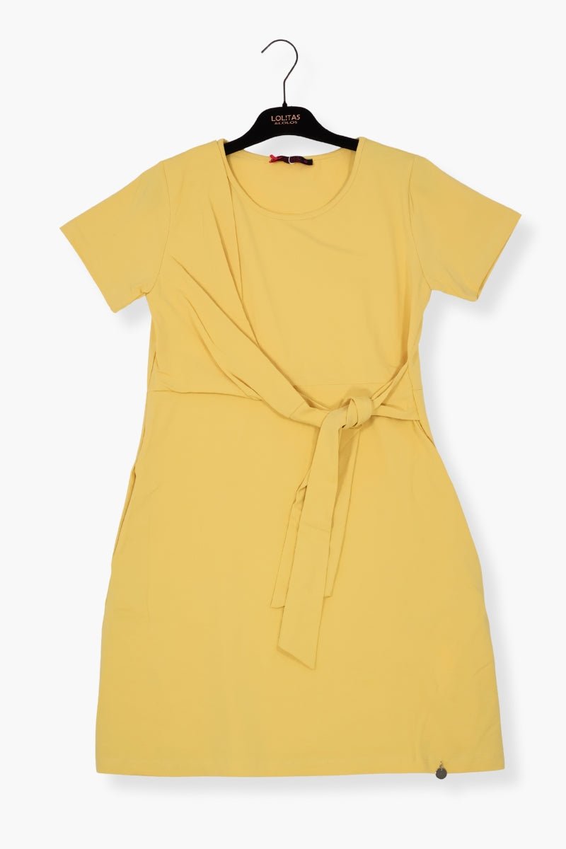 Vestido Preloved amarillo corto anudado LolitasyL - lolitasyl.com