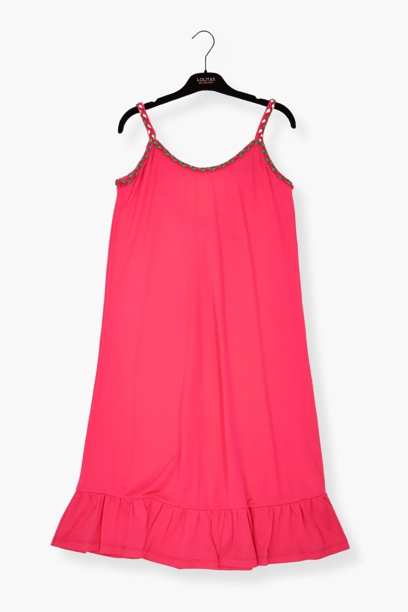 Vestido Preloved fucsia largo de tirantes LolitasyL - lolitasyl.com