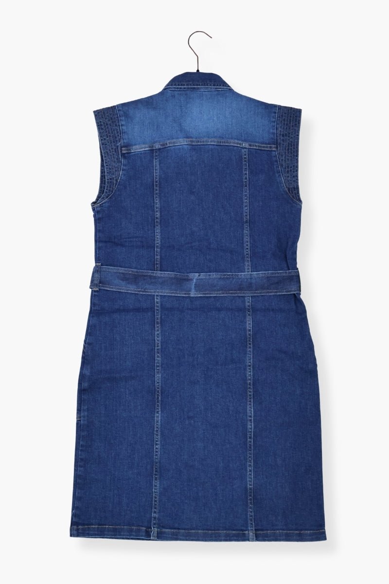 Vestido Preloved jeans camisero azul lavado sin mangas LolitasyL - lolitasyl.com