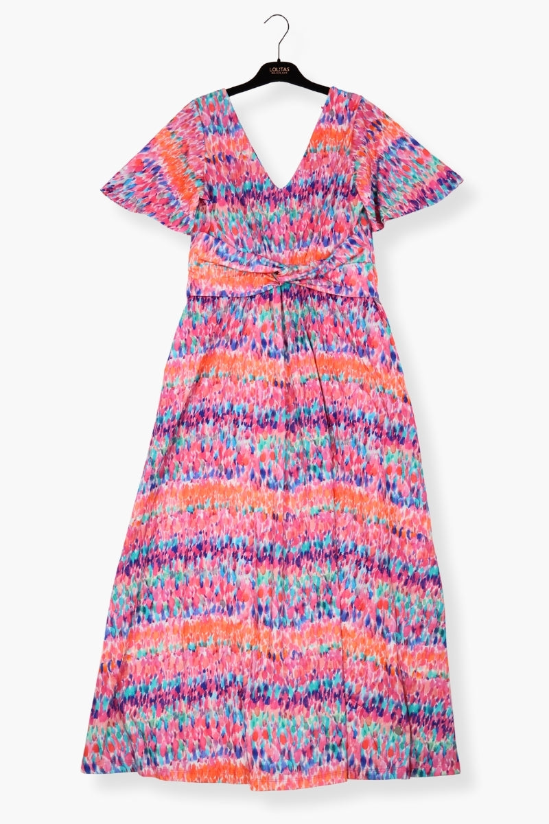 Vestido Preloved largo estampado Mandala anudado LolitasyL