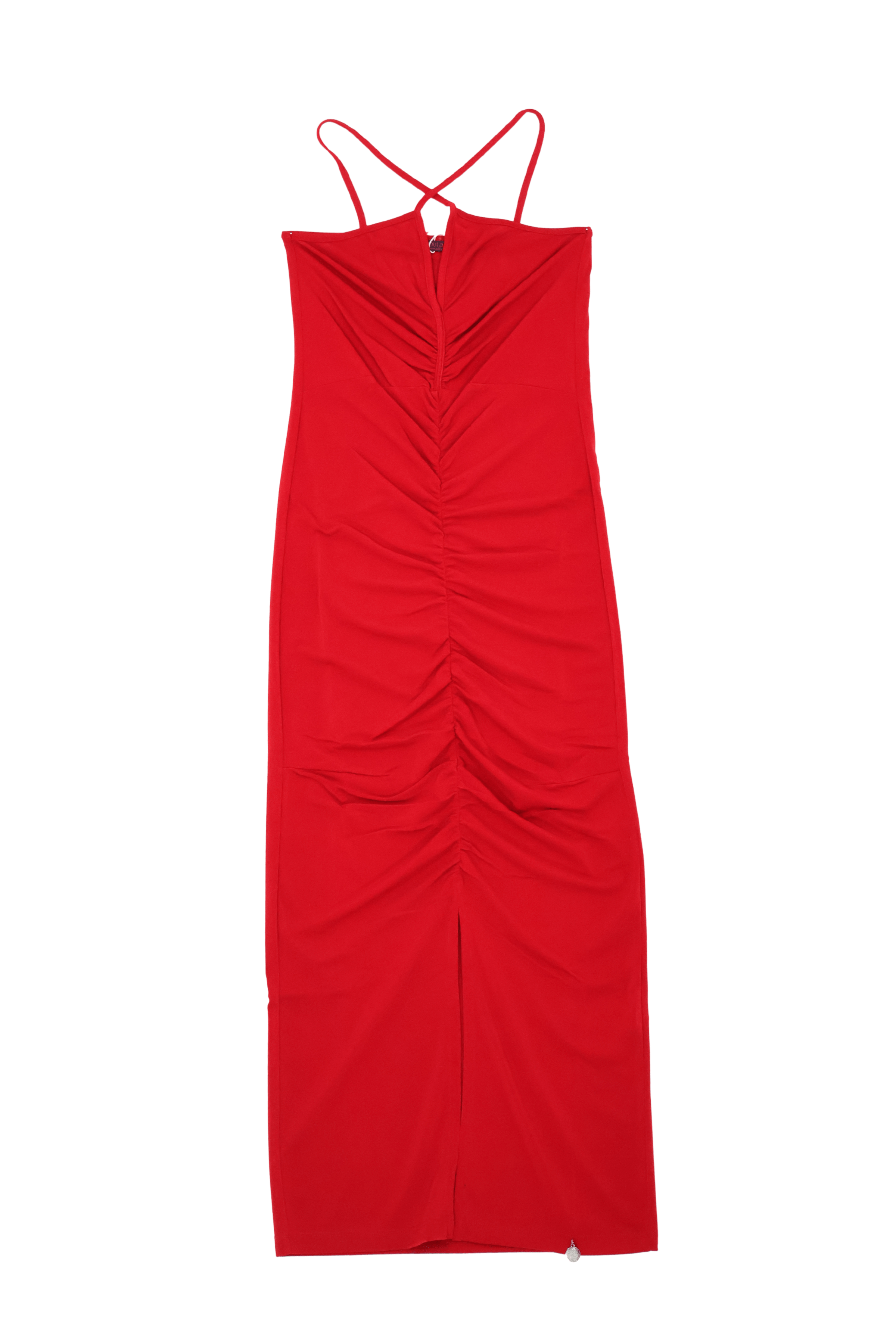 Vestido rojo largo tirantes frunce con torera LolitasyL - lolitasyl.com