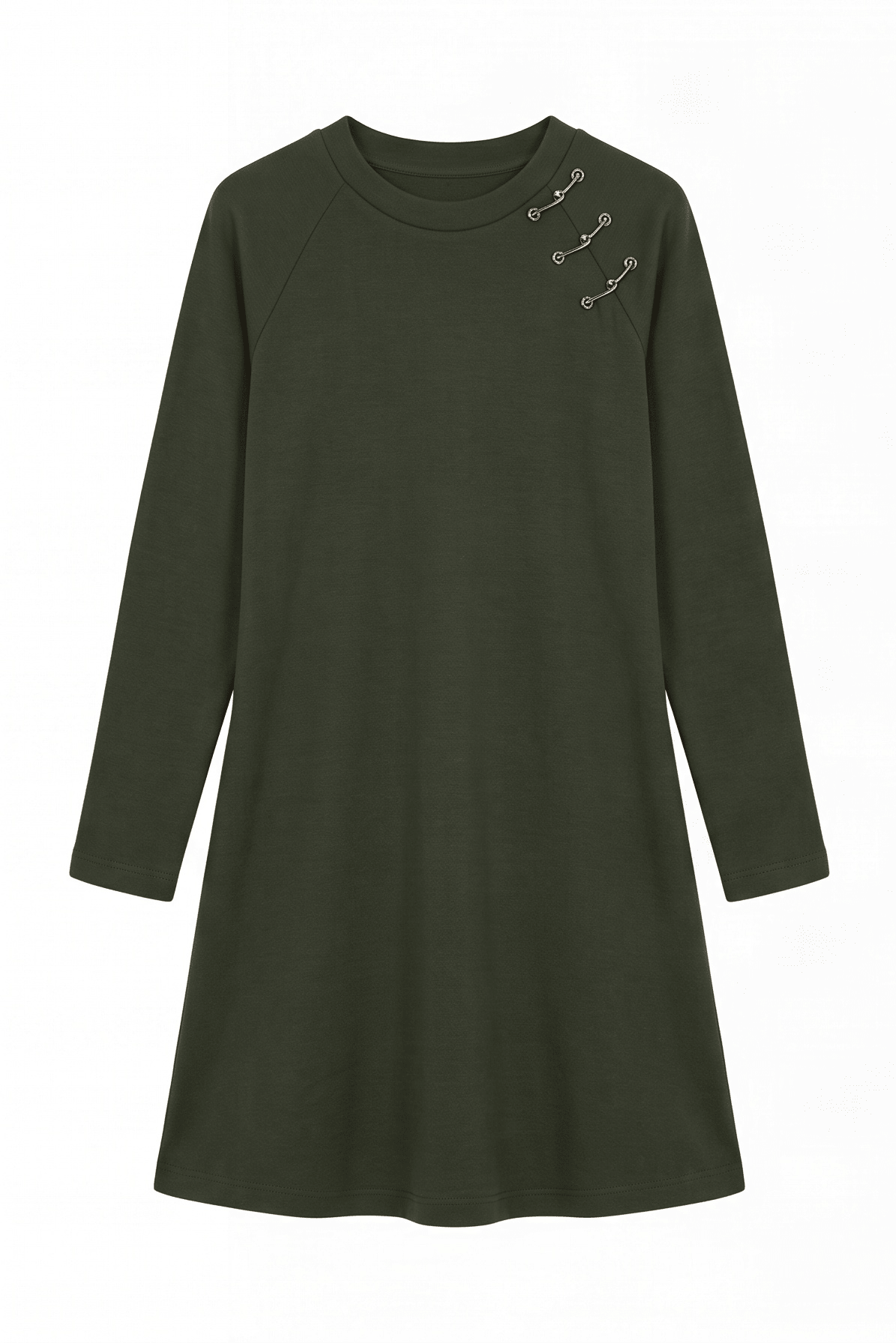 Vestido Verde Militar Estilo Qipao con Espalda de Satén Plisado – Lolitas&L - lolitasyl.com