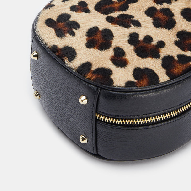 Bolso negro mini redondo bandolera Animal Print Lolitas&L - lolitasyl.com