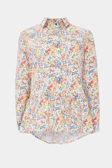 Camisa blanca estampada en flores - lolitasyl.com