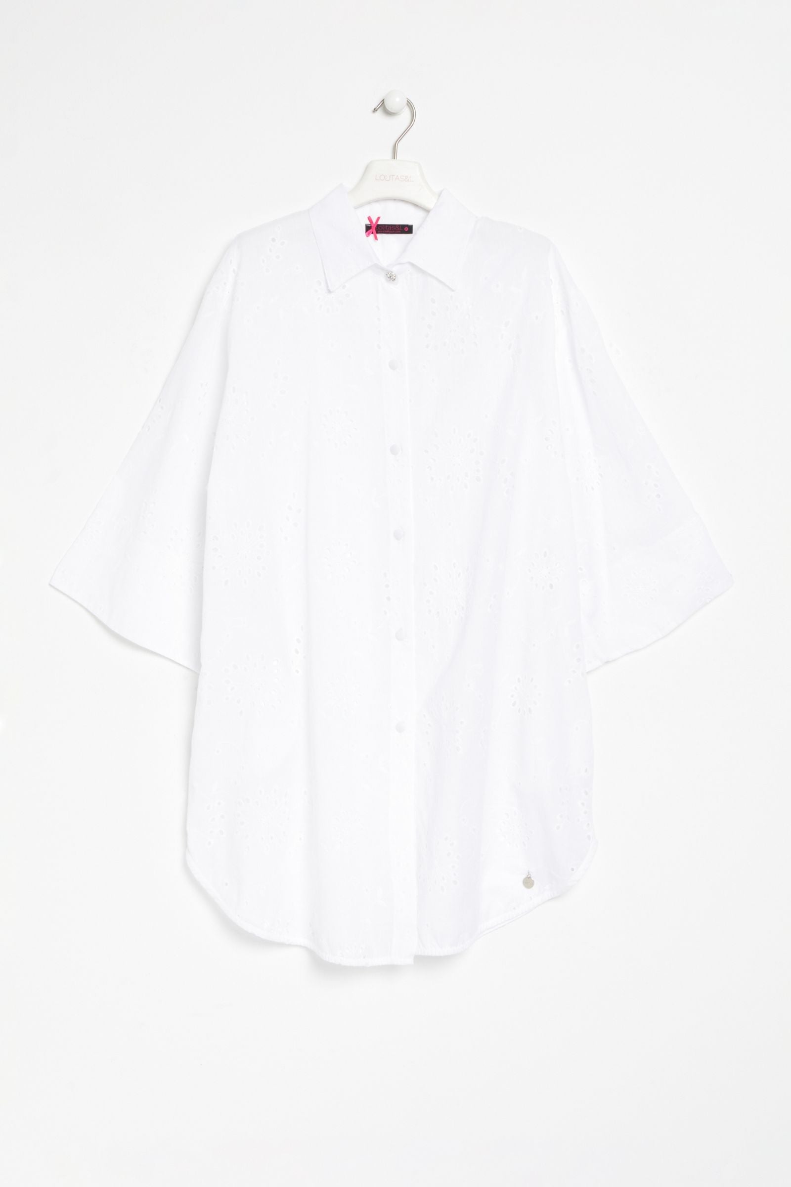 Camisa blanca larga grogre manga ancha Lolitas&L - lolitasyl.com