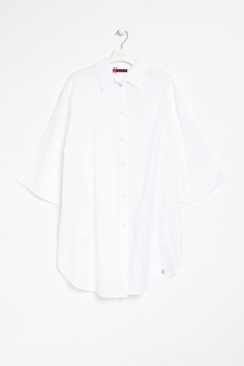 Camisa blanca larga grogre manga ancha Lolitas&L - lolitasyl.com