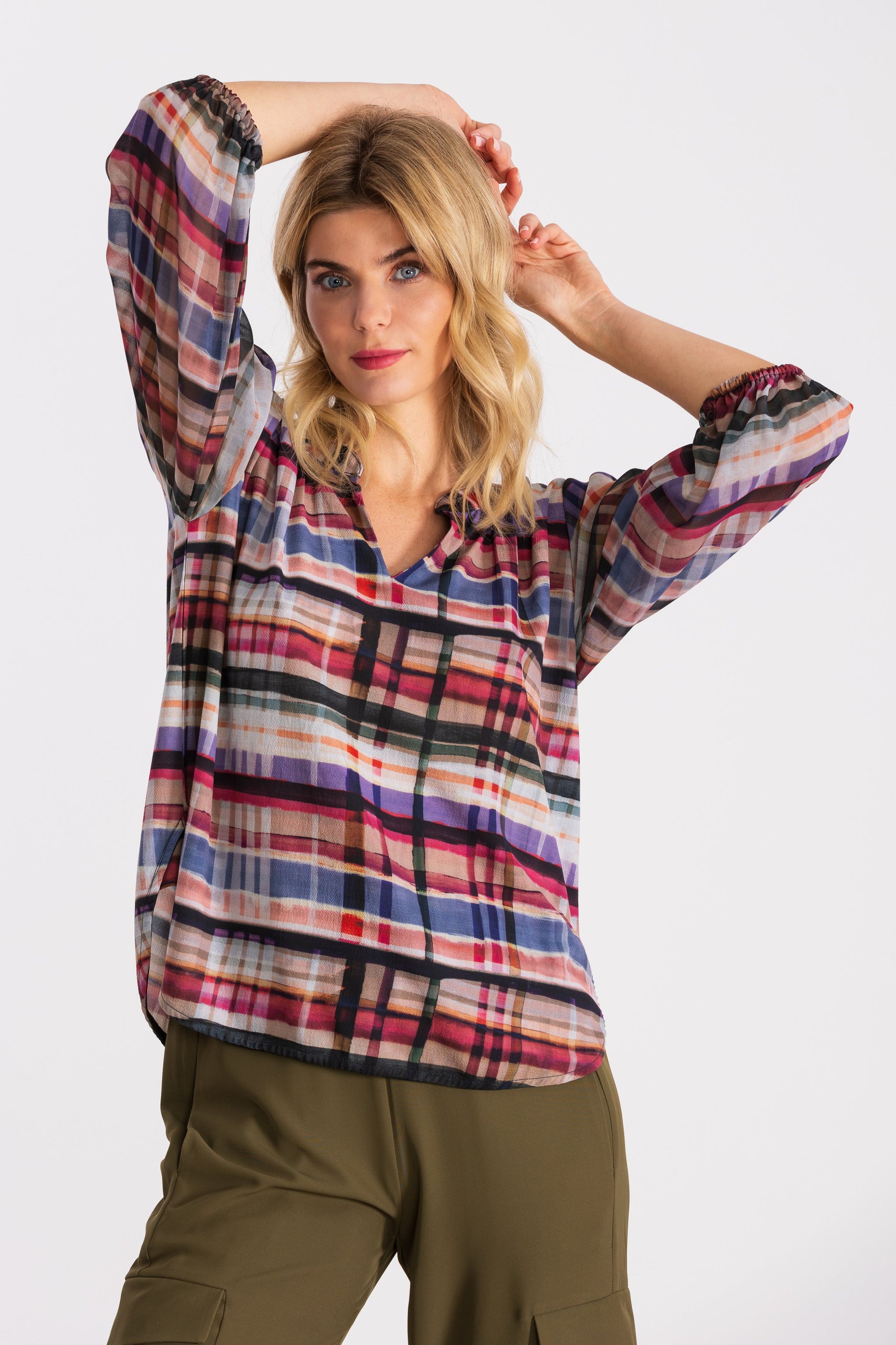 Camisa estampado cuadros con goma LolitasyL - lolitasyl.com