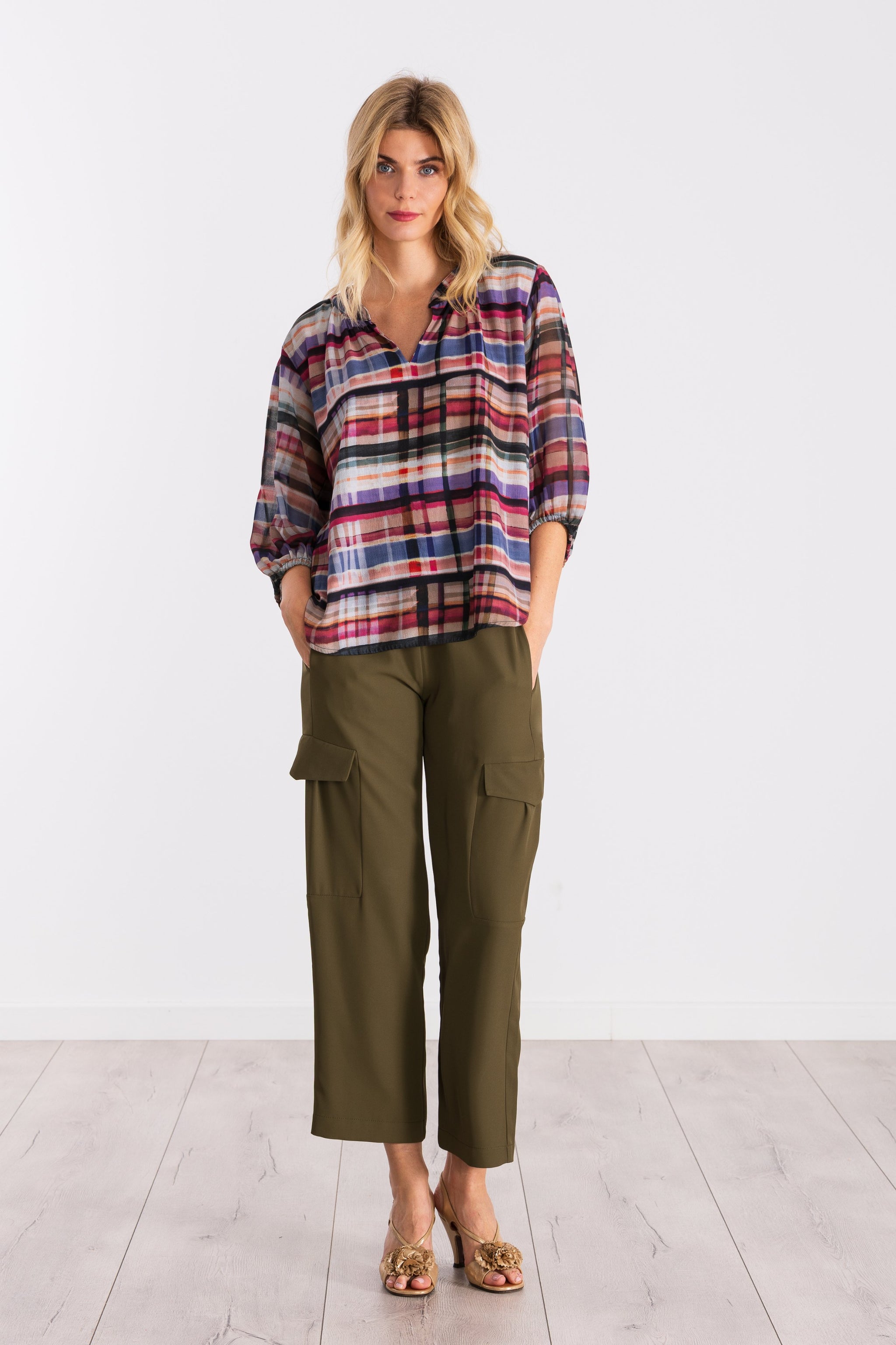 Camisa estampado cuadros con goma LolitasyL - lolitasyl.com