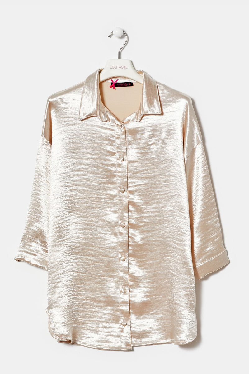 Camisa saten crema LolitasyL - lolitasyl.com