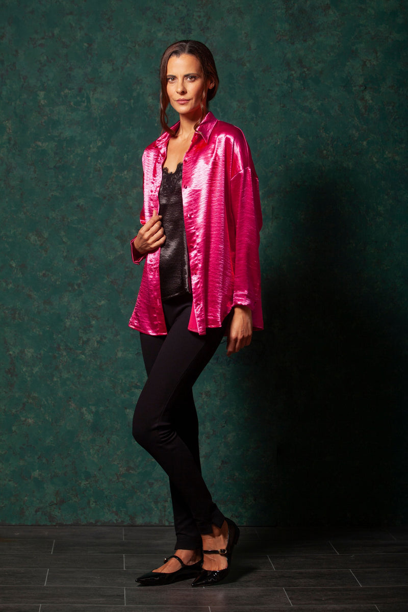 Camisa saten fucsia LolitasyL - lolitasyl.com