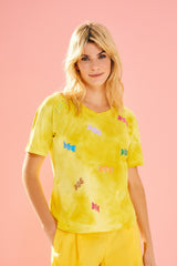 Camiseta amarillo flúor Tie Dye estampado lazos Lolitas - lolitasyl.com