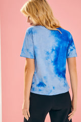 Camiseta azul sky Tie Dye estampado flamencos complemento﻿ Lolitas - lolitasyl.com