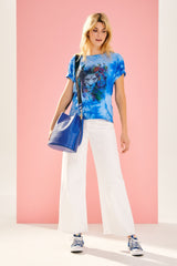Camiseta azul sky Tie Dye estampado leon Lolitas - lolitasyl.com