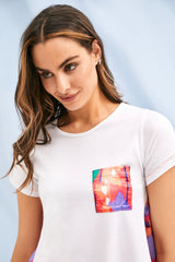 Camiseta blanca con bolsillo y espalda estampada Madagascar Lolitas&L - lolitasyl.com