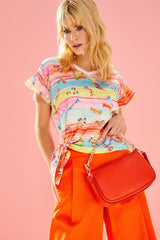 Camiseta estampada candies con nudo en la cintura Lolitas - lolitasyl.com