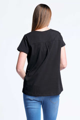Camiseta negra algodon escote collar osito strass Lolitas&L - lolitasyl.com