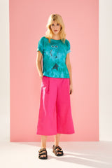 Camiseta verde turquesa Tie Dye estampado mujer lolitas - lolitasyl.com