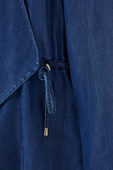 Chaqueta azul jeans larga blazer abierta - lolitasyl.com